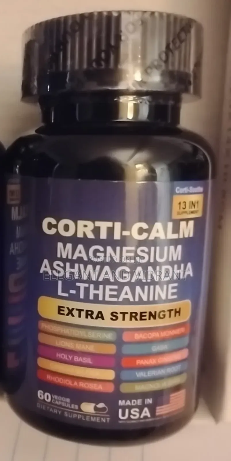 Corti-calm Magnesium Ashwagandha L-theanine 60ct