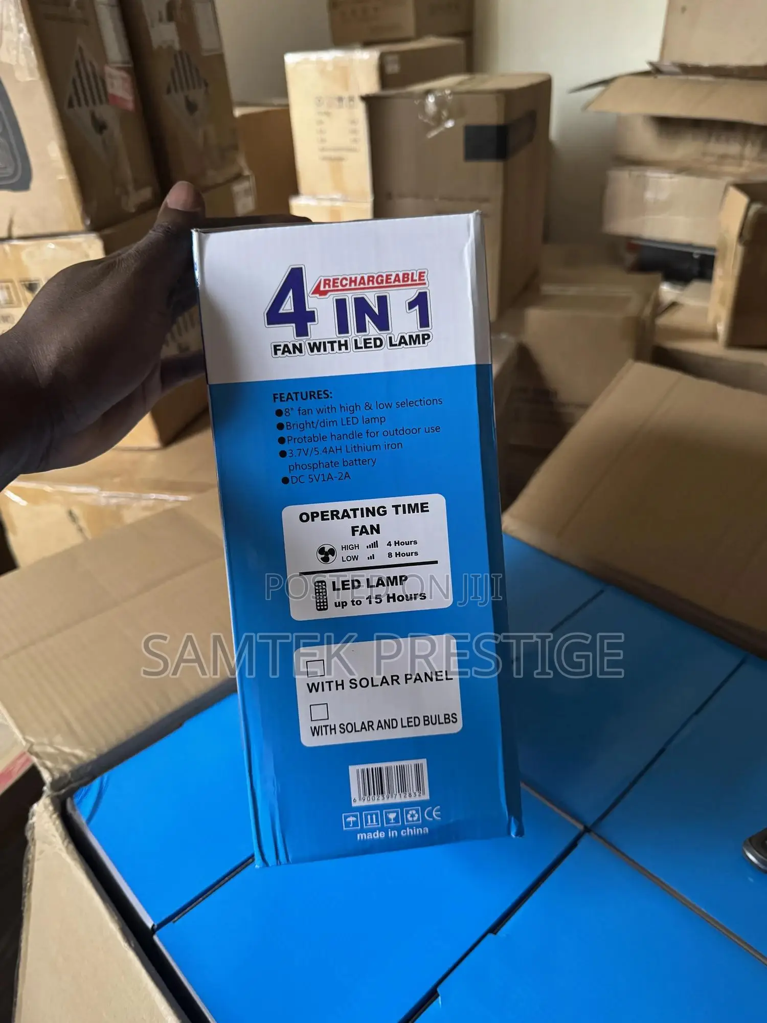 Samtek 8inch Rechargeable Portable Fan