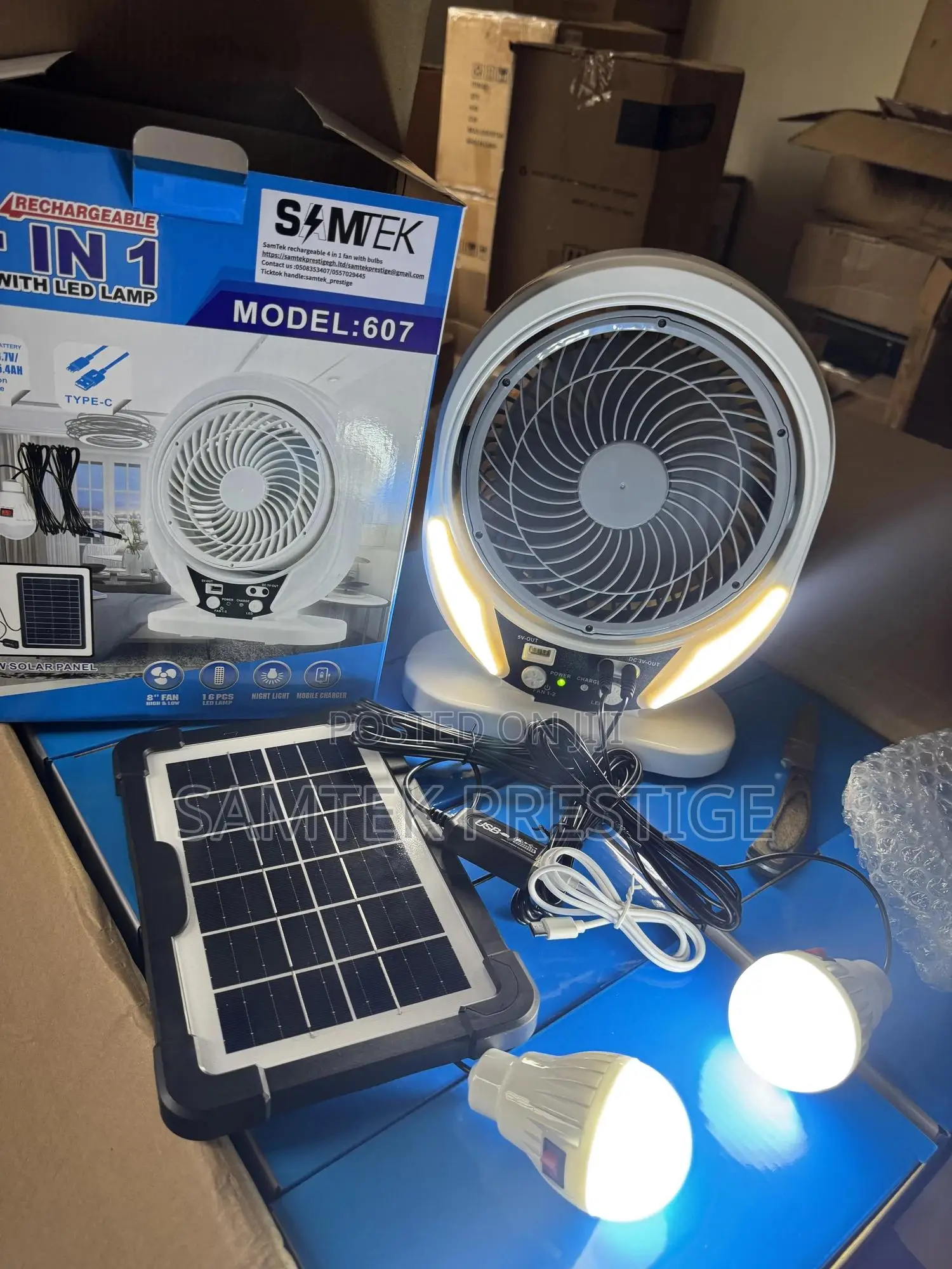 Samtek 8inch Rechargeable Portable Fan