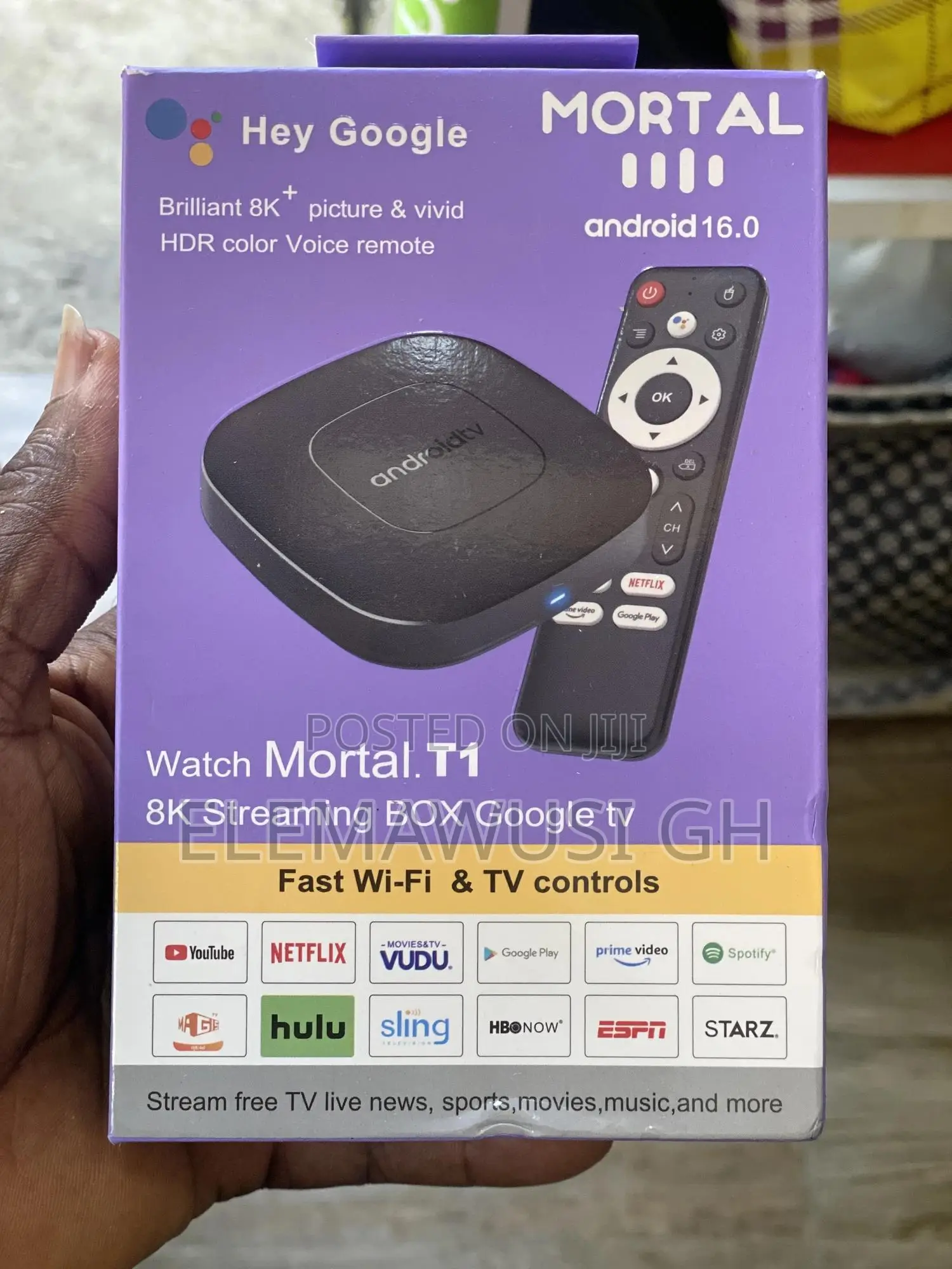 Mortal T1 Android Tv Box 16.0 Android Version