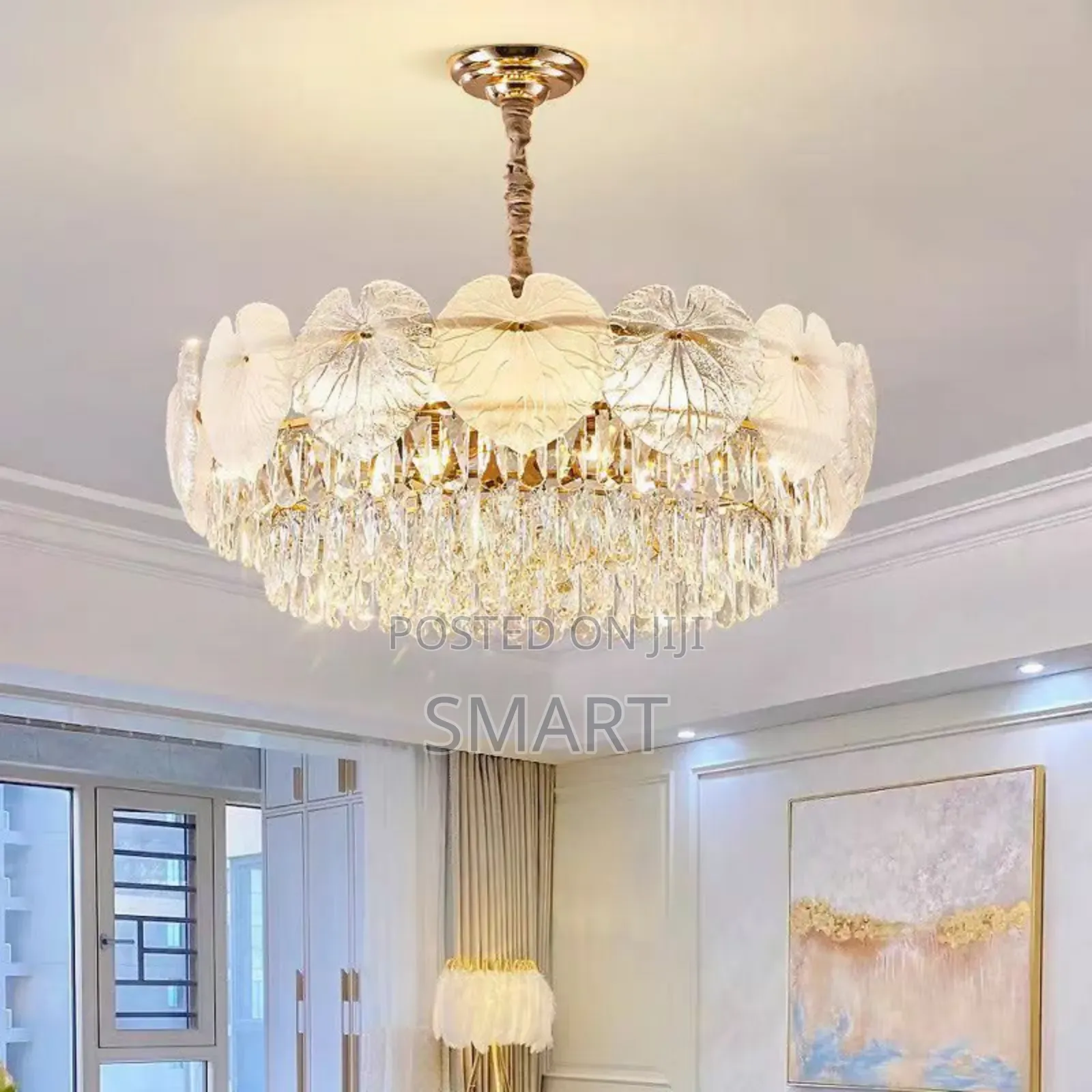 Luxury Crystal Chandelier. 3 Colour Changeable