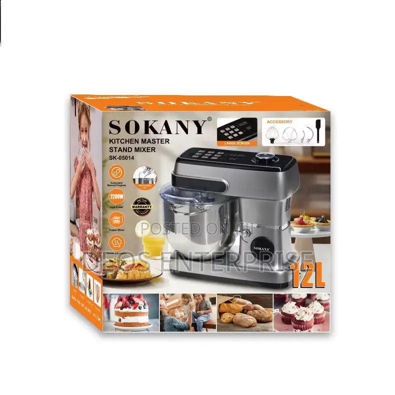 Sokany Powermix 12l Pro Digital Stand Mixer