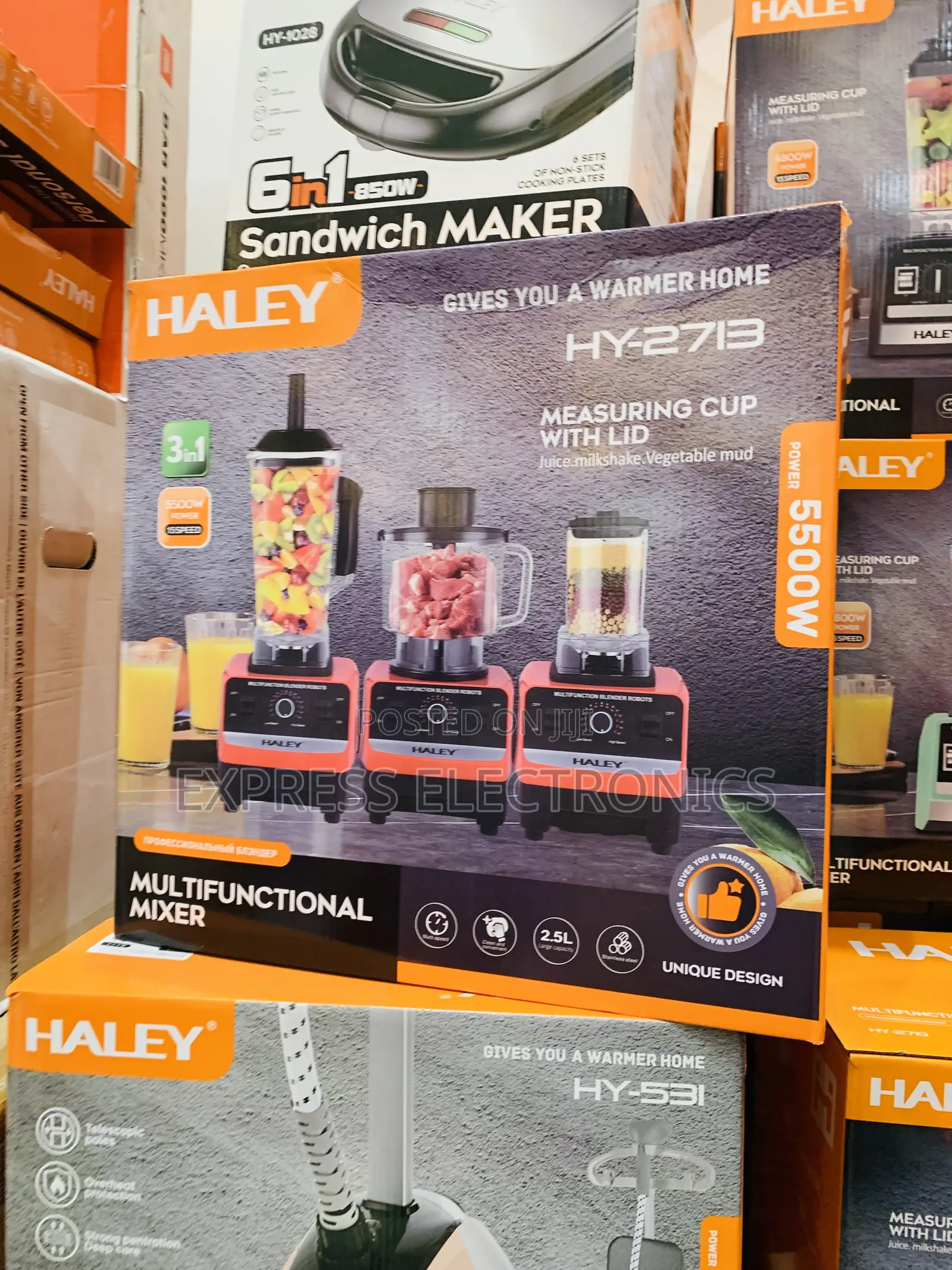 Long Lasting Effects Haley-Hy-2713 Halley Blender 3 Jars 5500watt