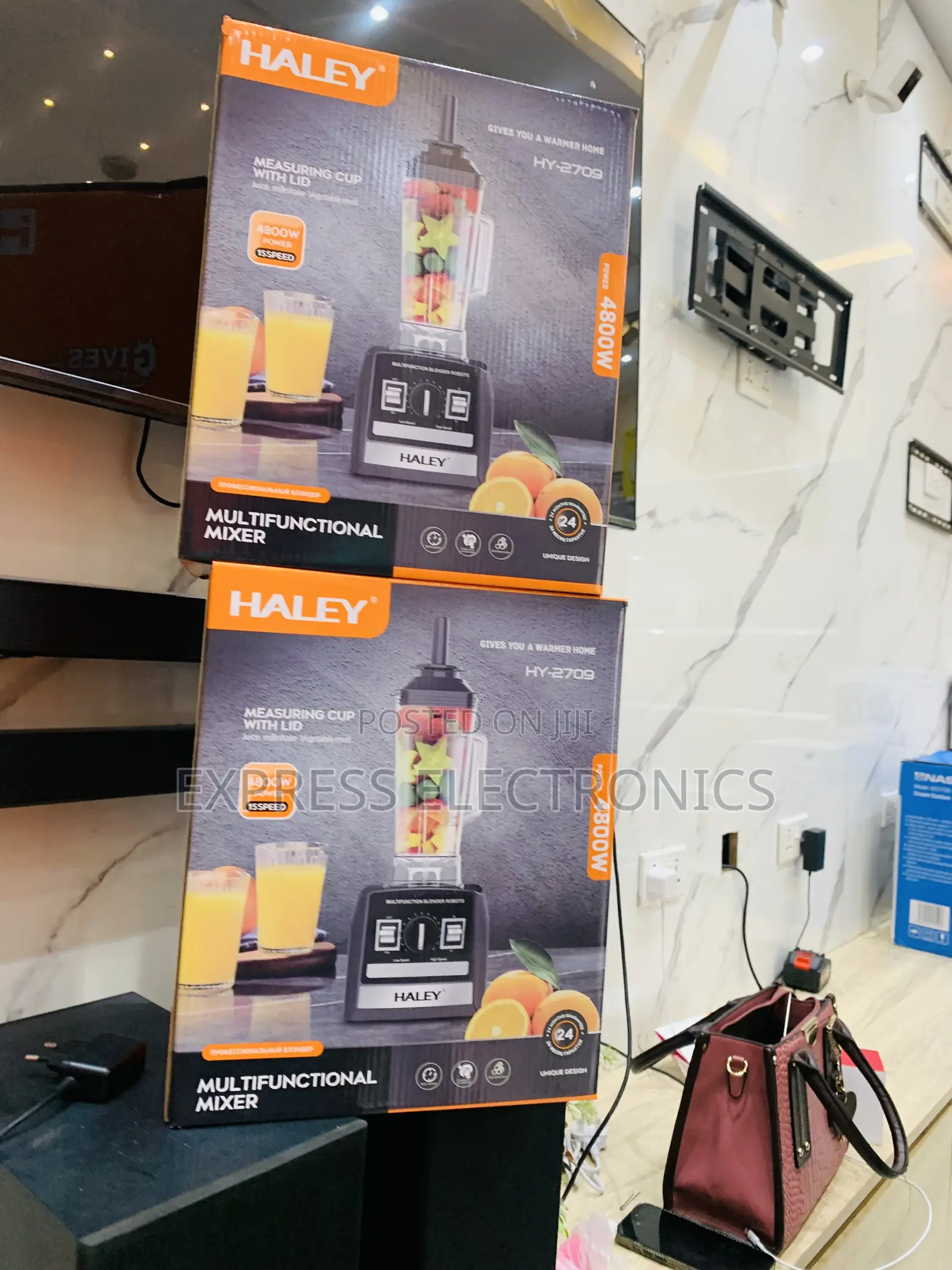 Limited Stock Haley-Hy-2709 Halley Blender1 Jars 4800 Watt Black Tea
