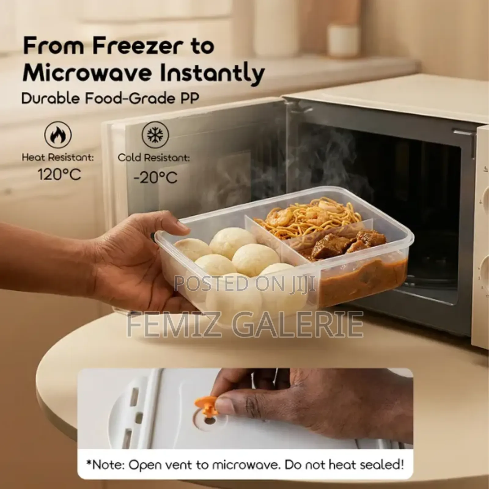 Oraimo Dailybento Antibacterial 3-Compartment Bento Box