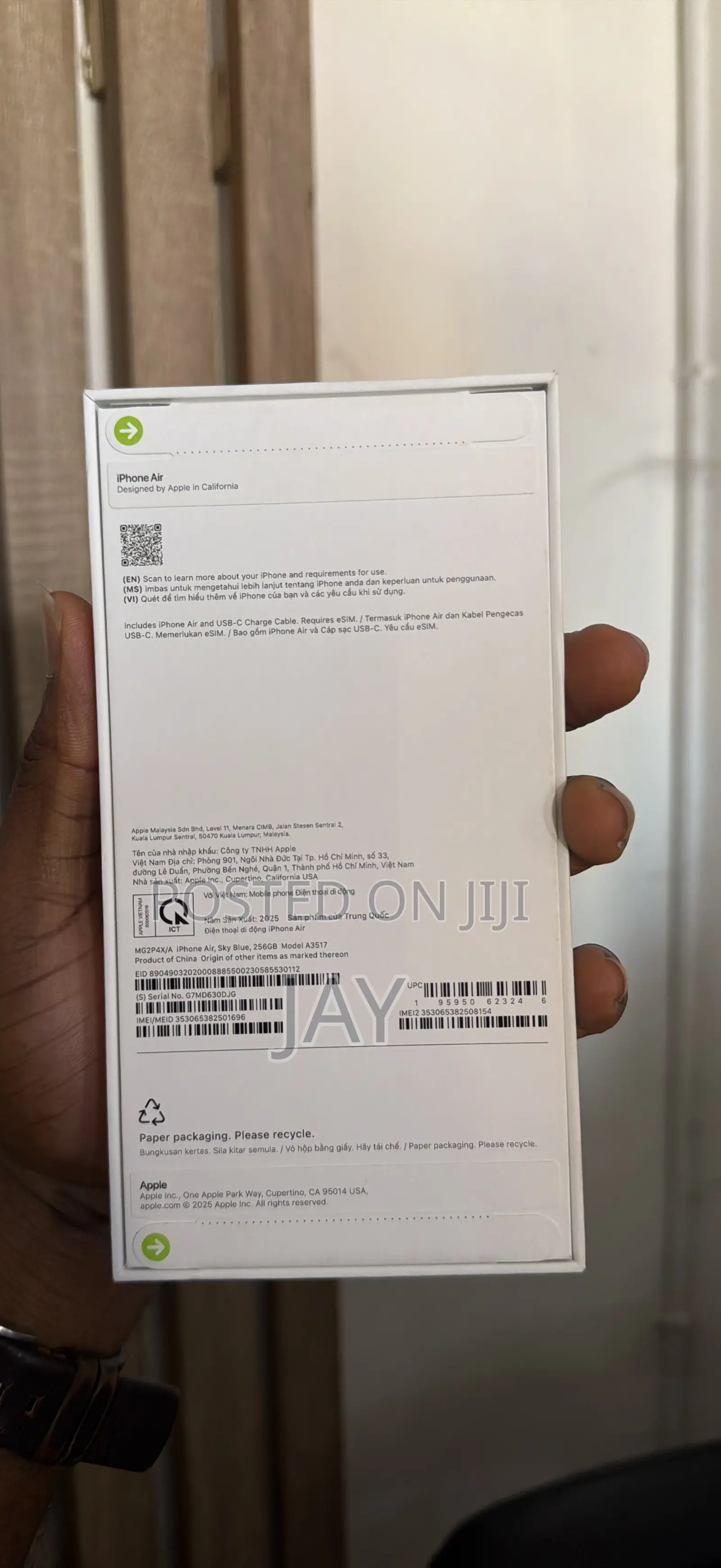 New Apple iPhone Air 256 GB Black