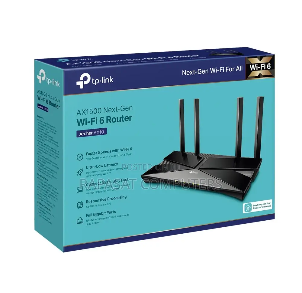 Tplink Ax1500 W-Fi 6 Router Archive Ax10
