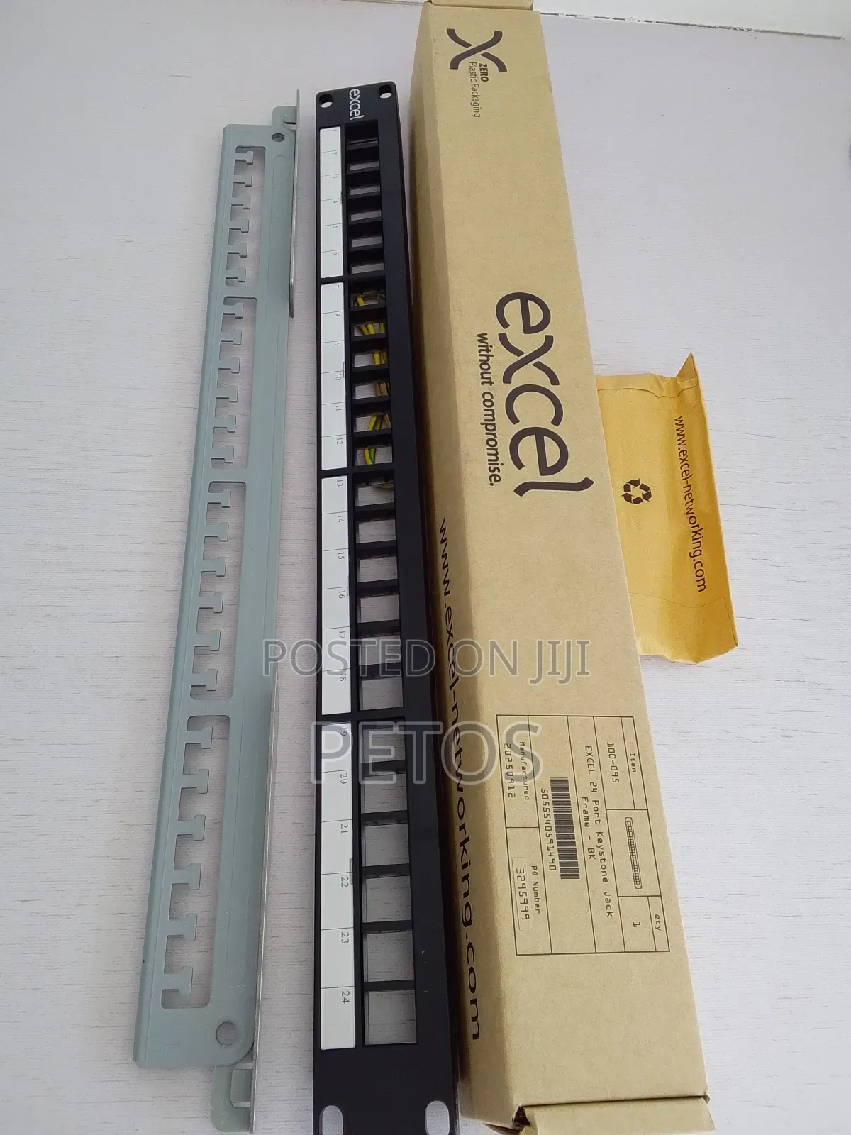 Excel Unloaded 24 Port Screened Keystone Patch Panel Frame 1u