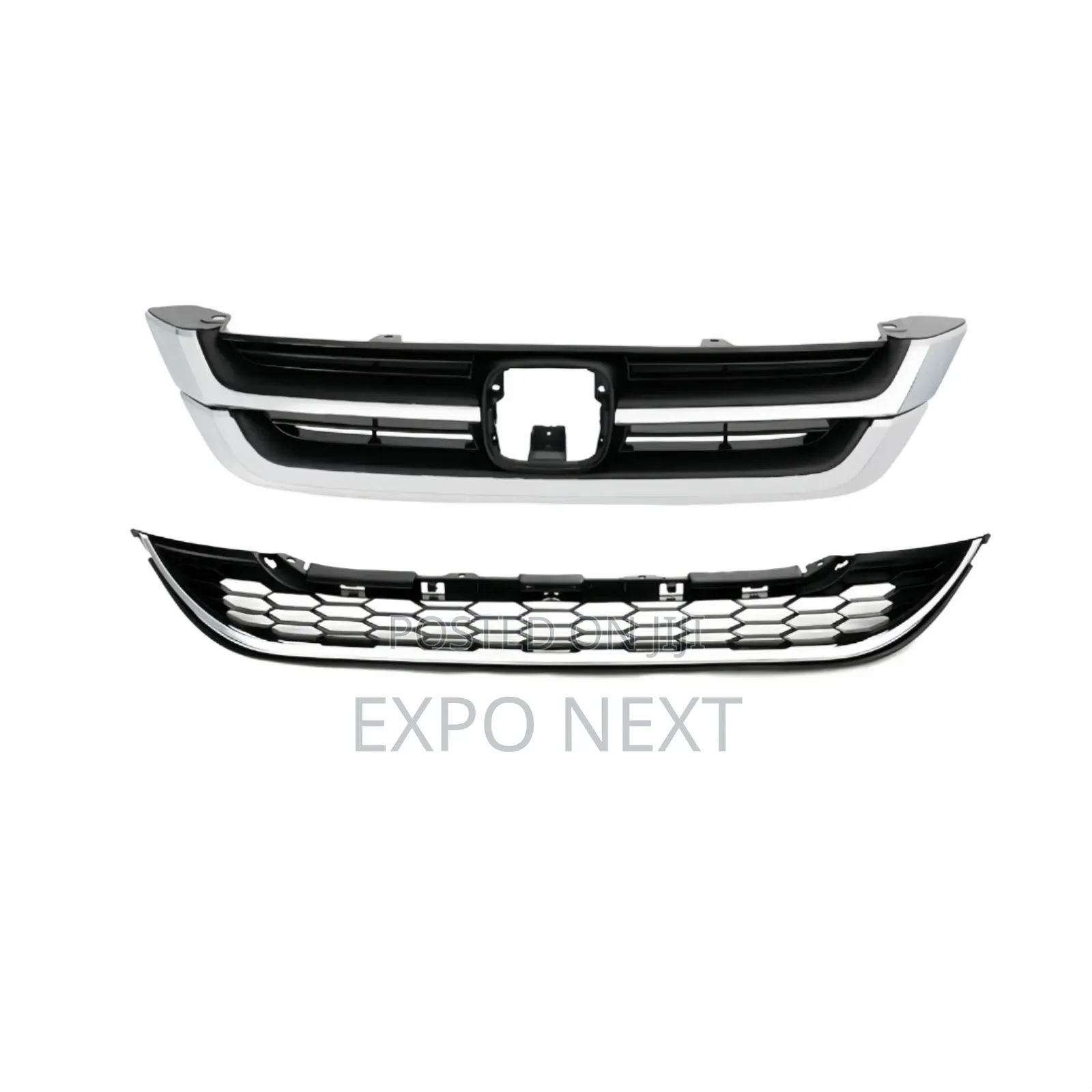 Bumper Upper Grille Abs Chrome Lower Grille For Honda  Cr-v 2010 -2011