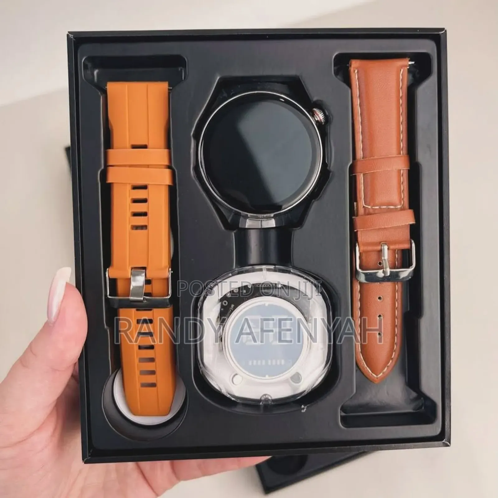 Round Watch Ultra With Airpods