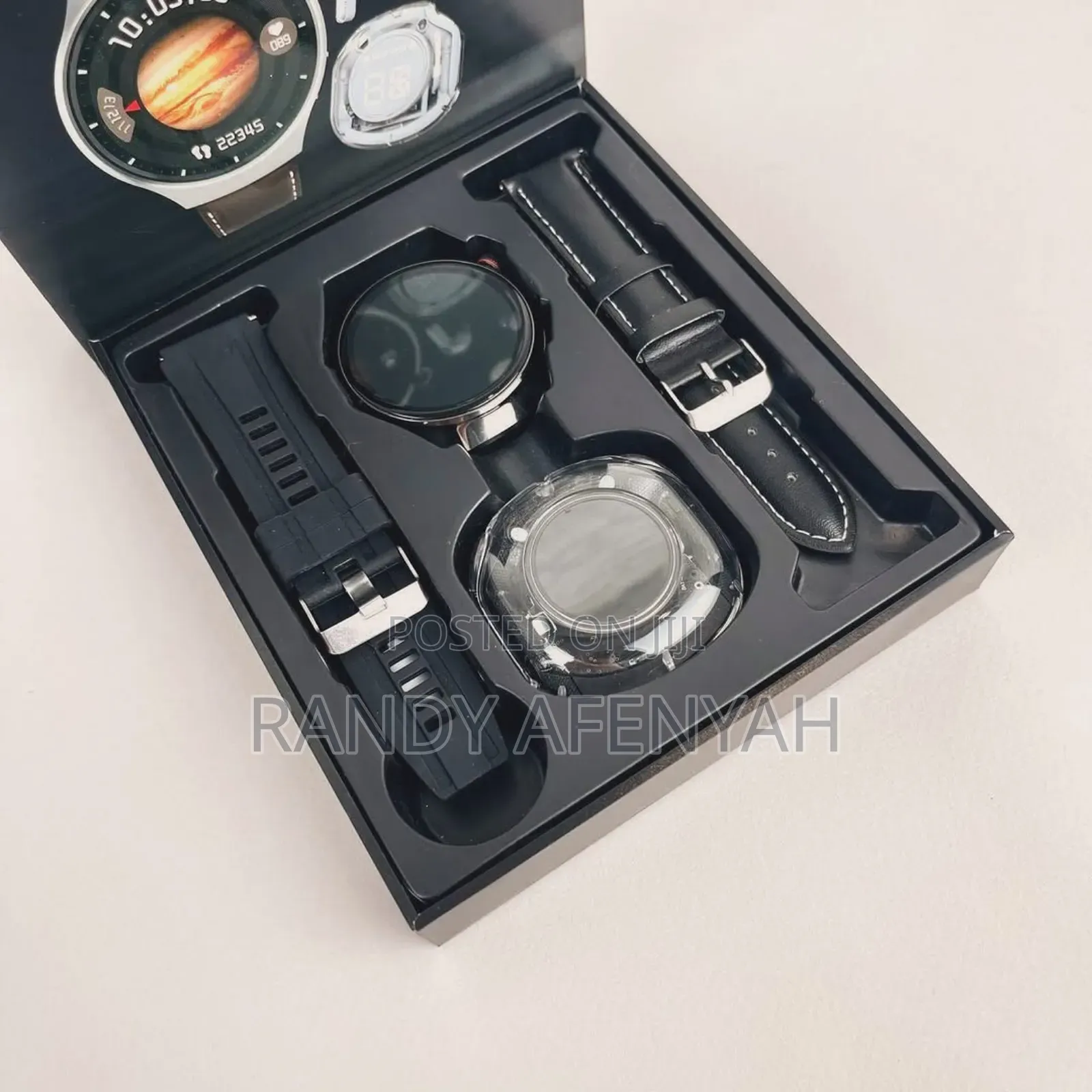Round Watch Ultra With Airpods