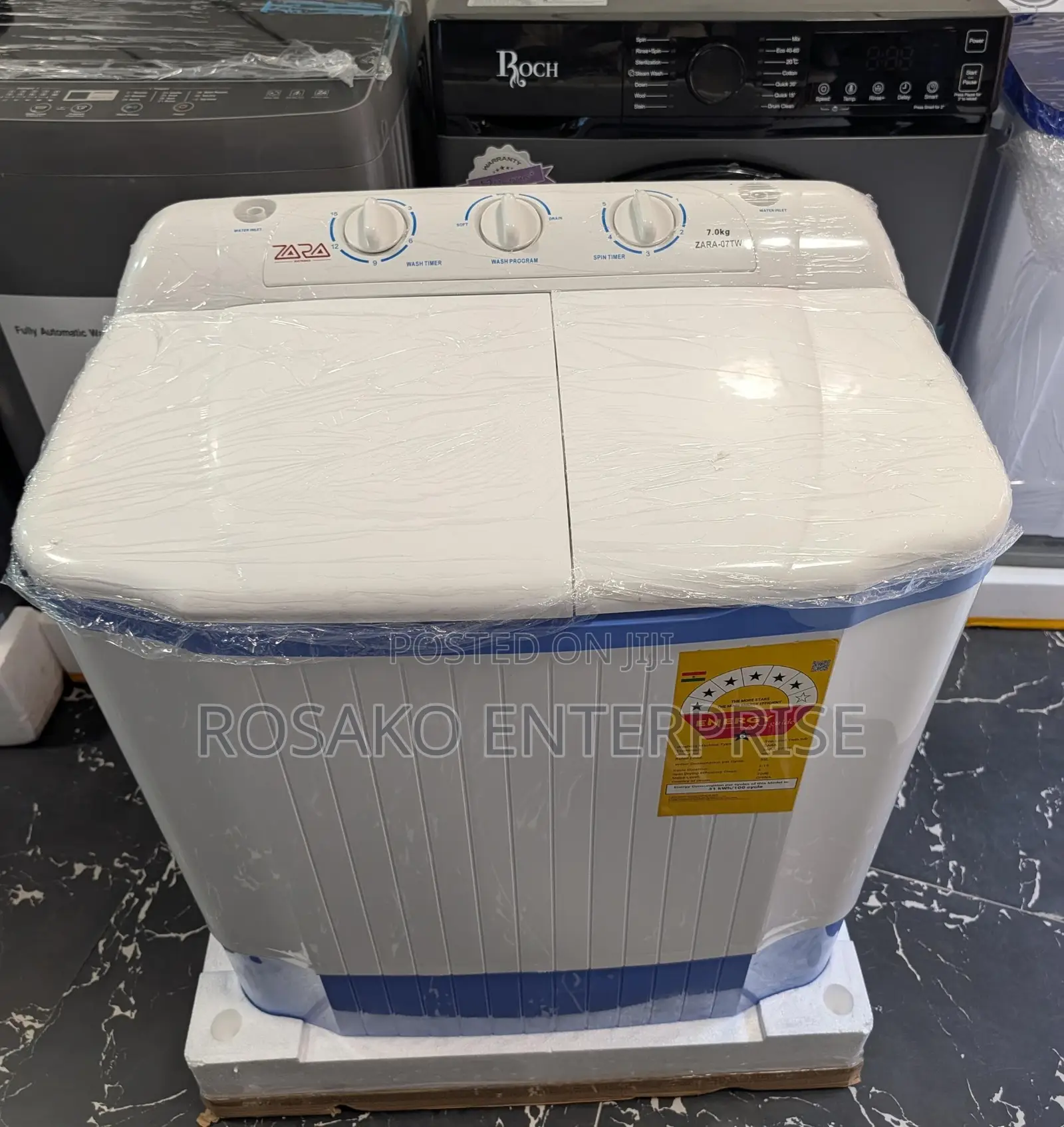 Zara 7kg Semi Automatic Washing Machine 6 Stars