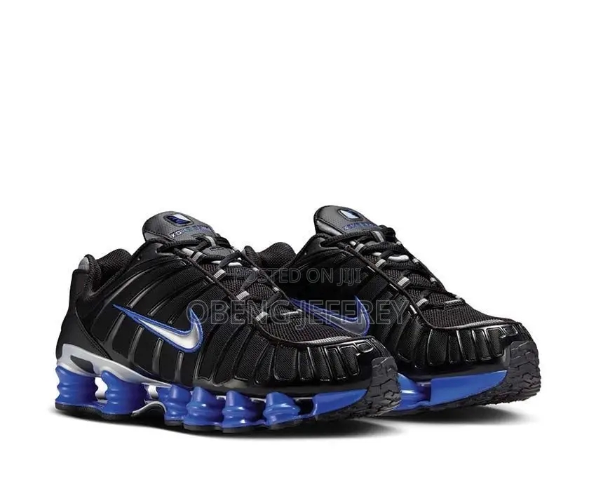 Original Nike Shox Black, Sole Blue