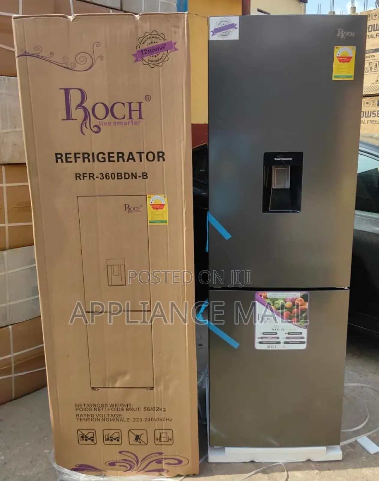 Roch Fridge Rfr360bdn-B (309l)
