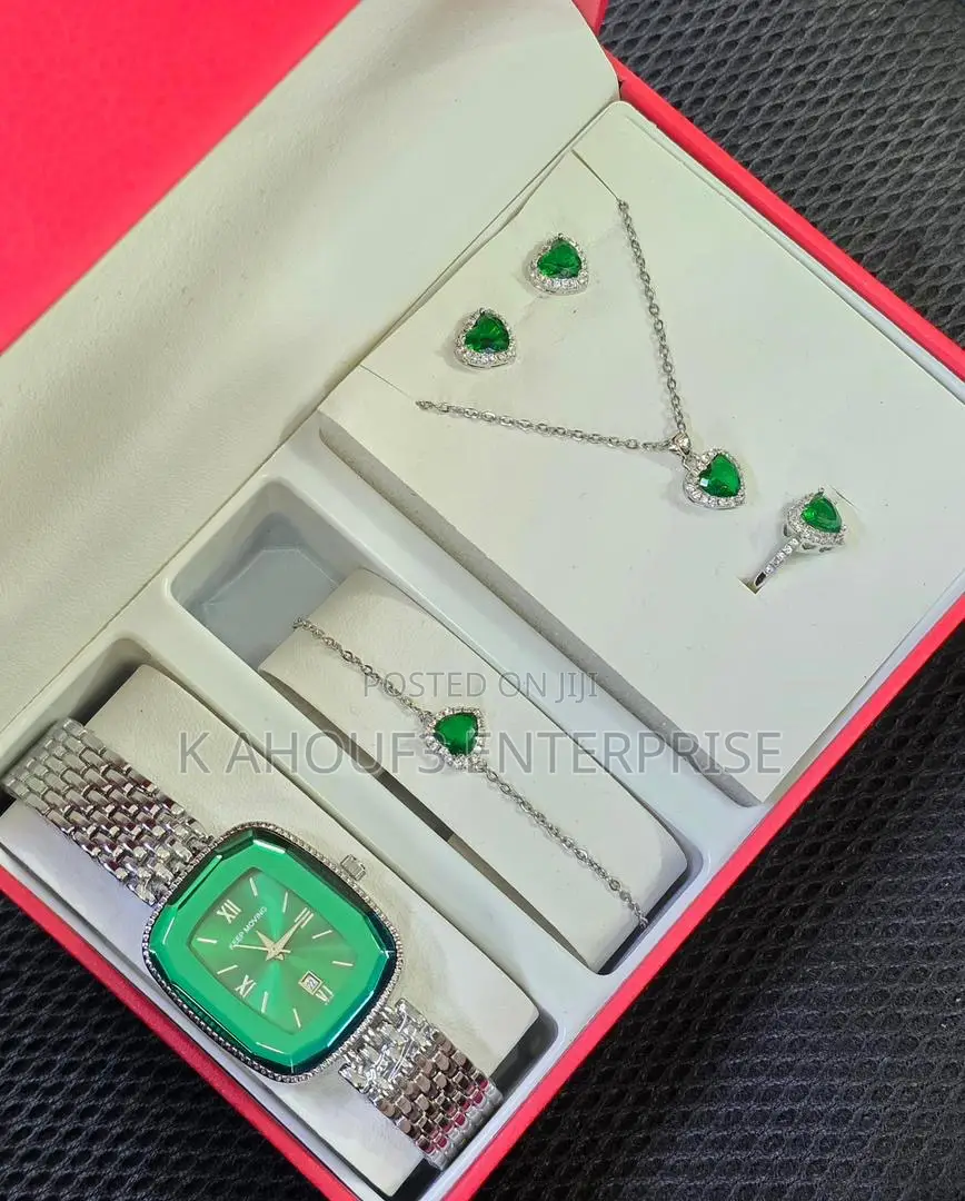 Ladies Watch With Bracelet, Earrings and Chain Available