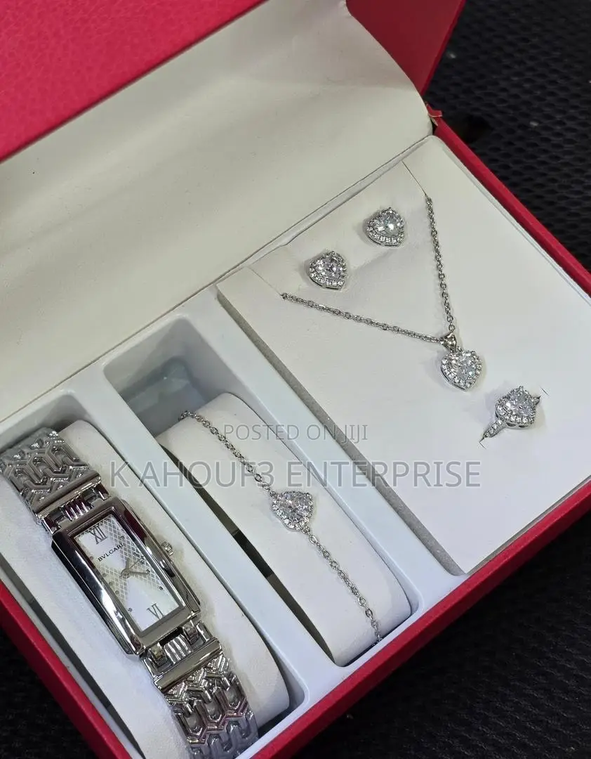 Ladies Watch With Bracelet, Earrings and Chain Available