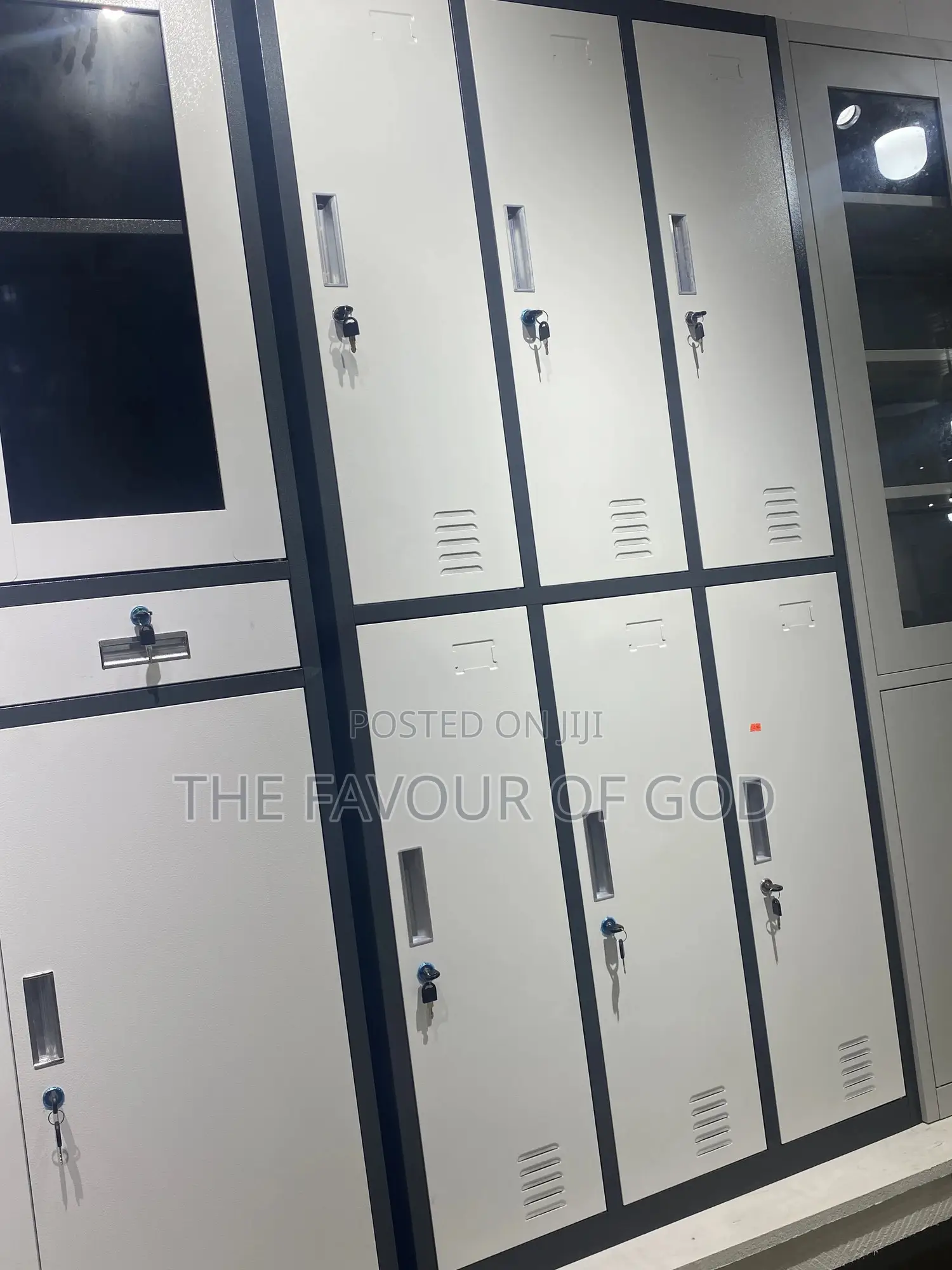 Authentic and Heavy 6 Locker Cabinet
