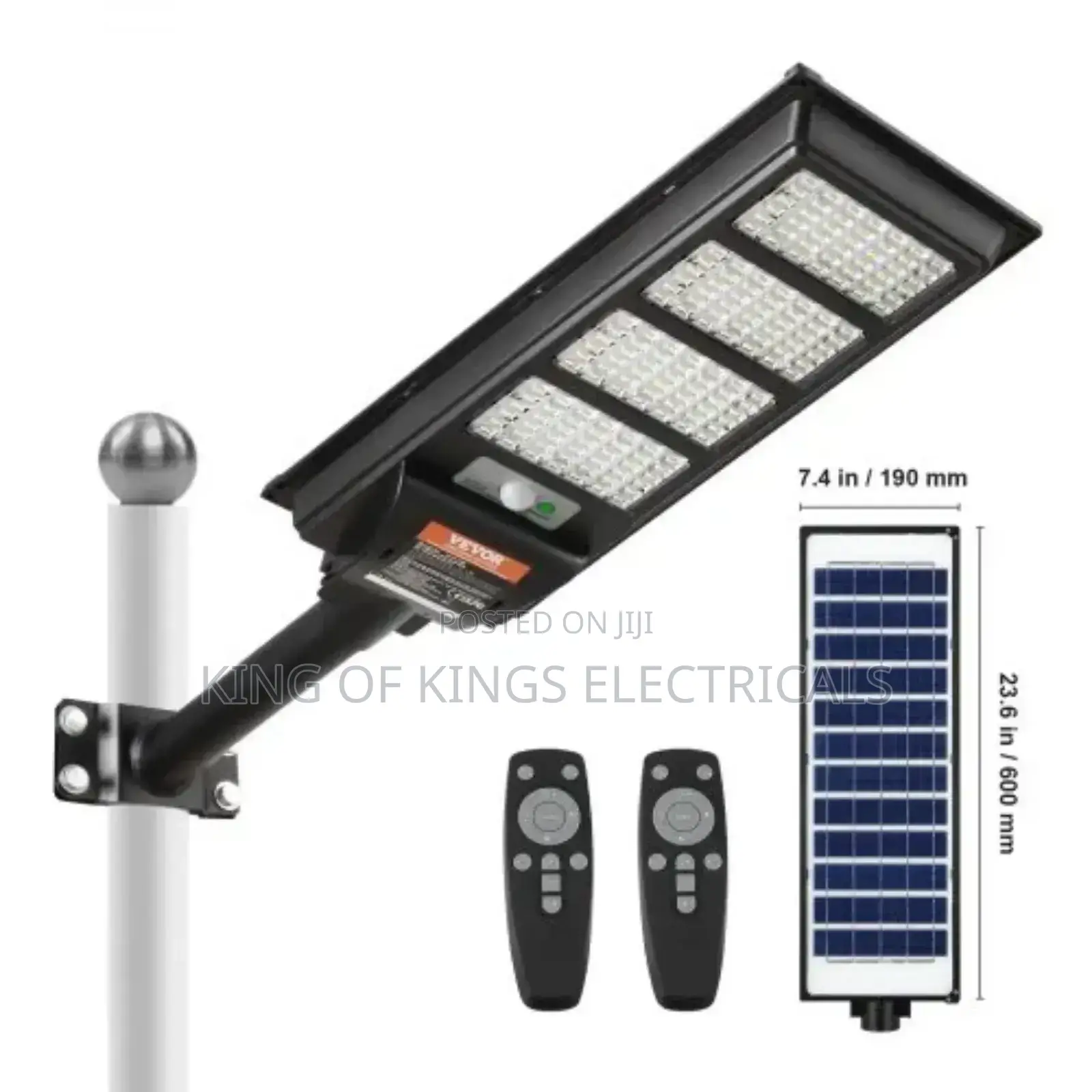 Vevor 400w Solar Streetlight - White/Black