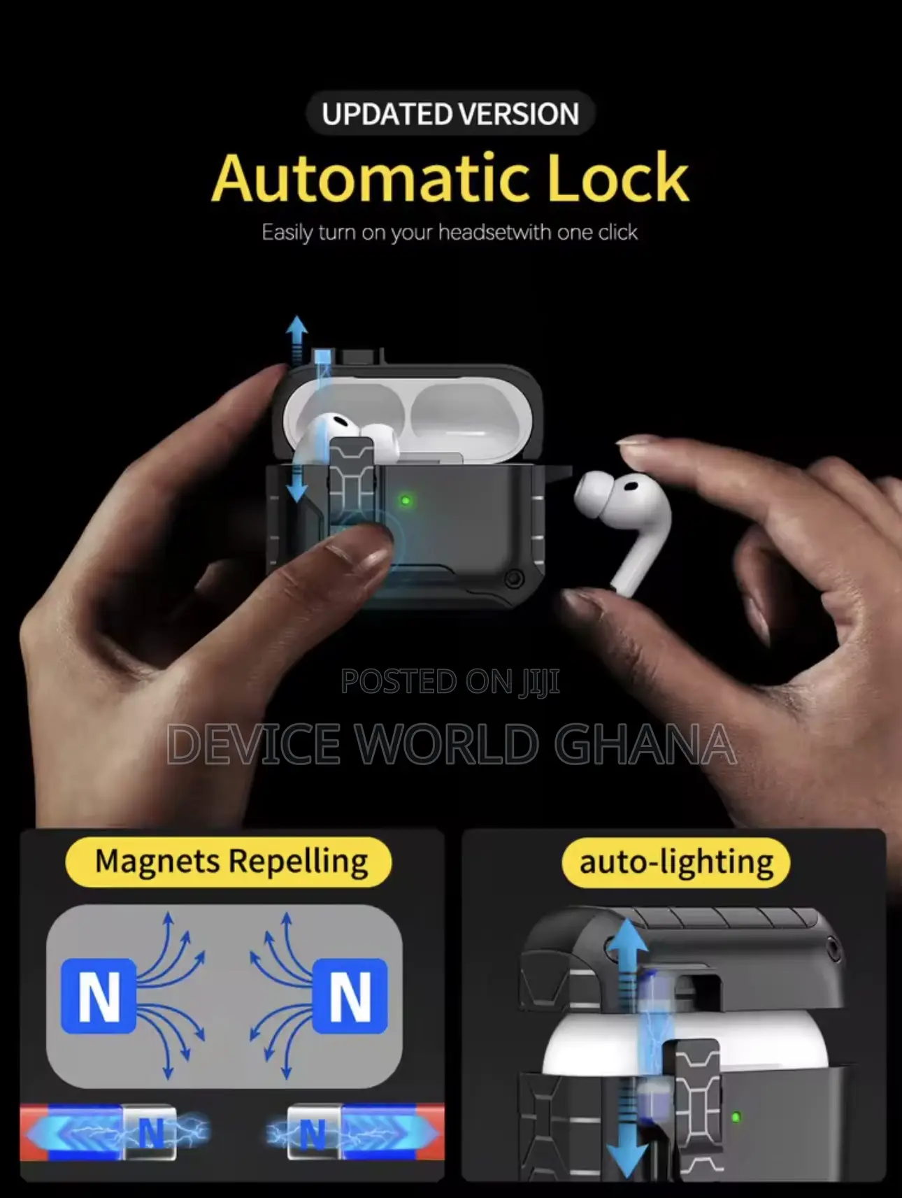 Ky Armor Protective Case For Apple Airpods Pro 3 ( Only The Case)