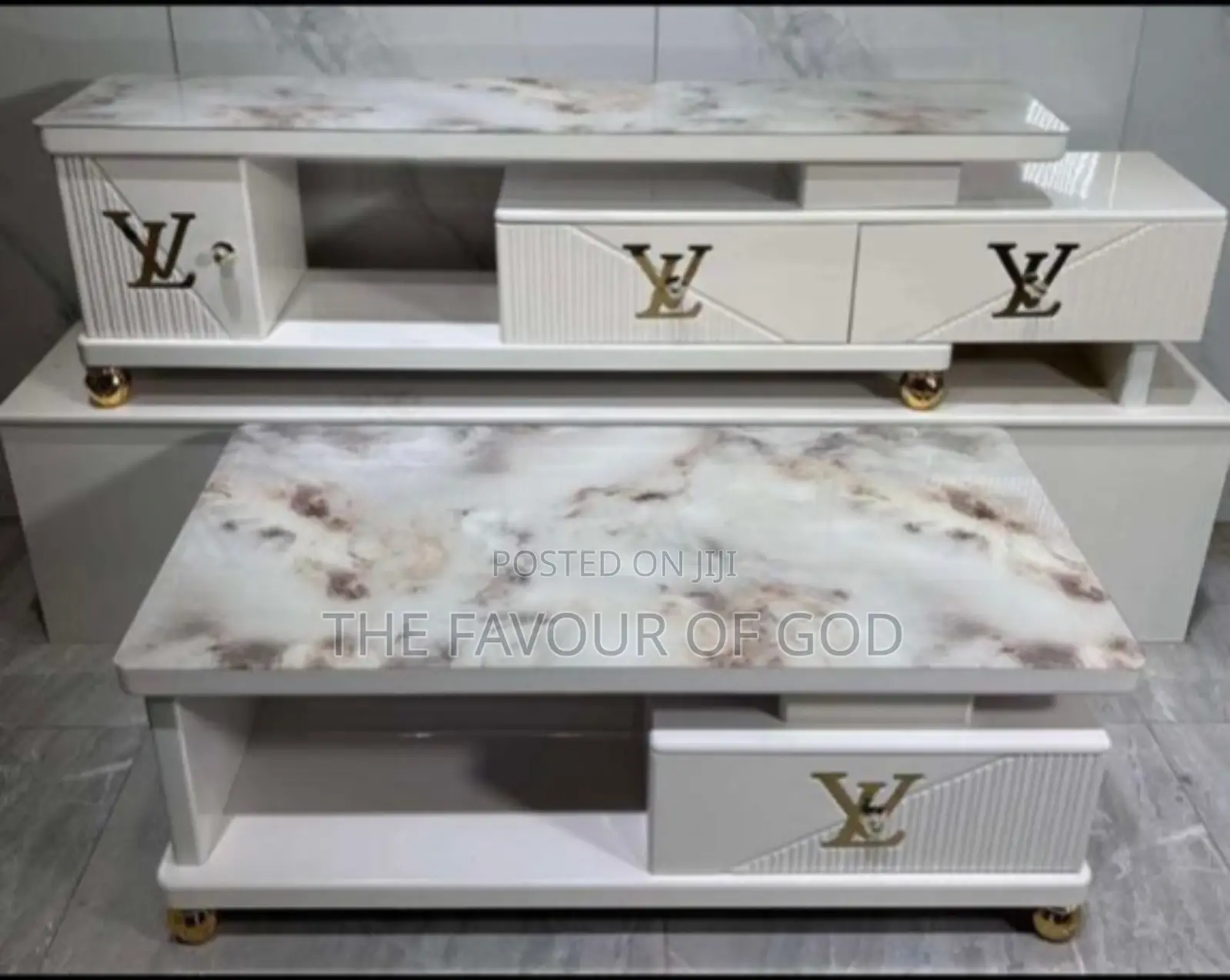 A Beautiful Set of Center Table and Tv Stand
