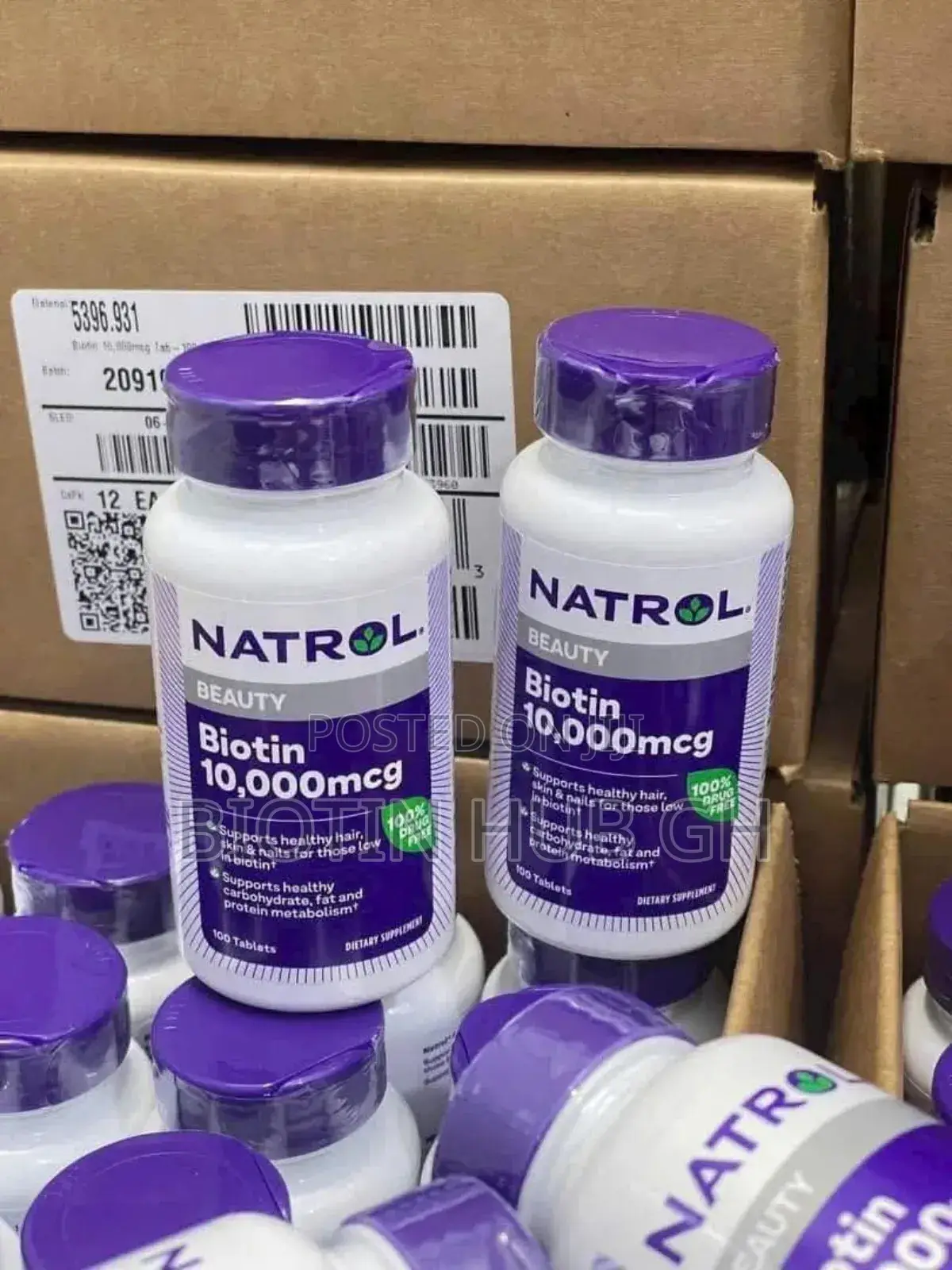 Natrol Biotin 10,000mcg 100 Tablets