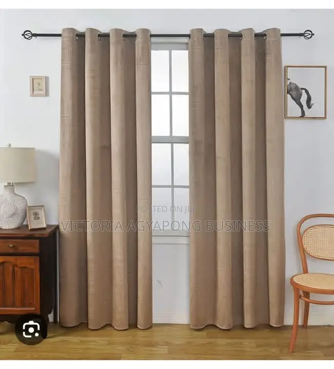 Cream Sunblock Curtains Available