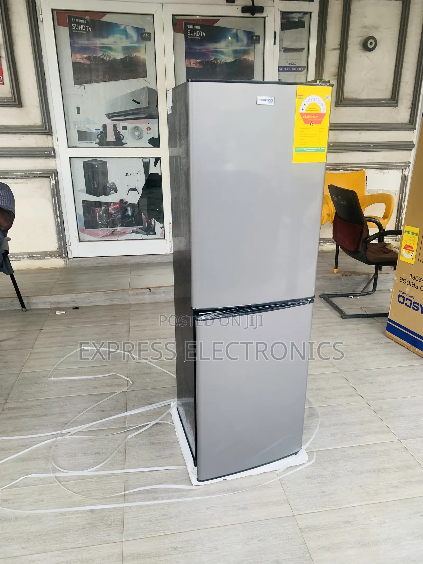 Available Now Nasco-D2-20fl Double Door Fridge 158ltr Silver