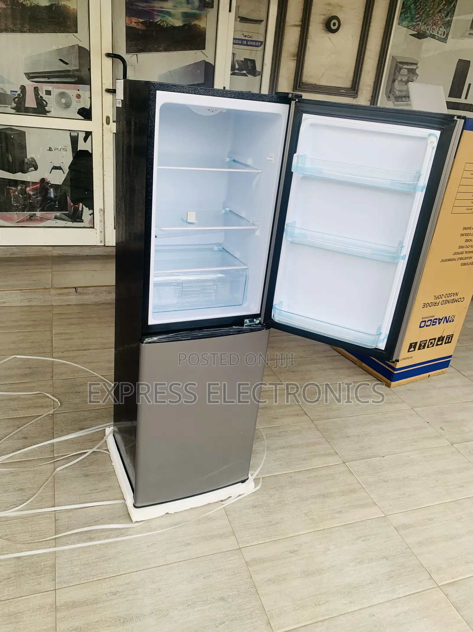 Purchase the New Sleek Nasco-D2-20fl Double Door Fridge 158ltr Silver