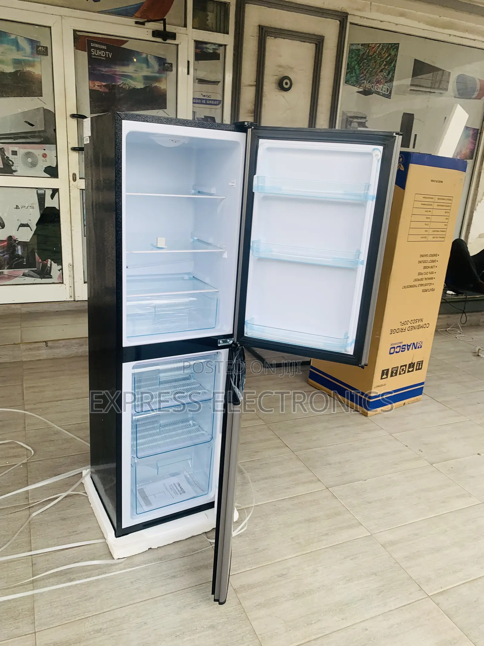 High Quality Nasco-D2-20fl Double Door Fridge 158ltr Silver