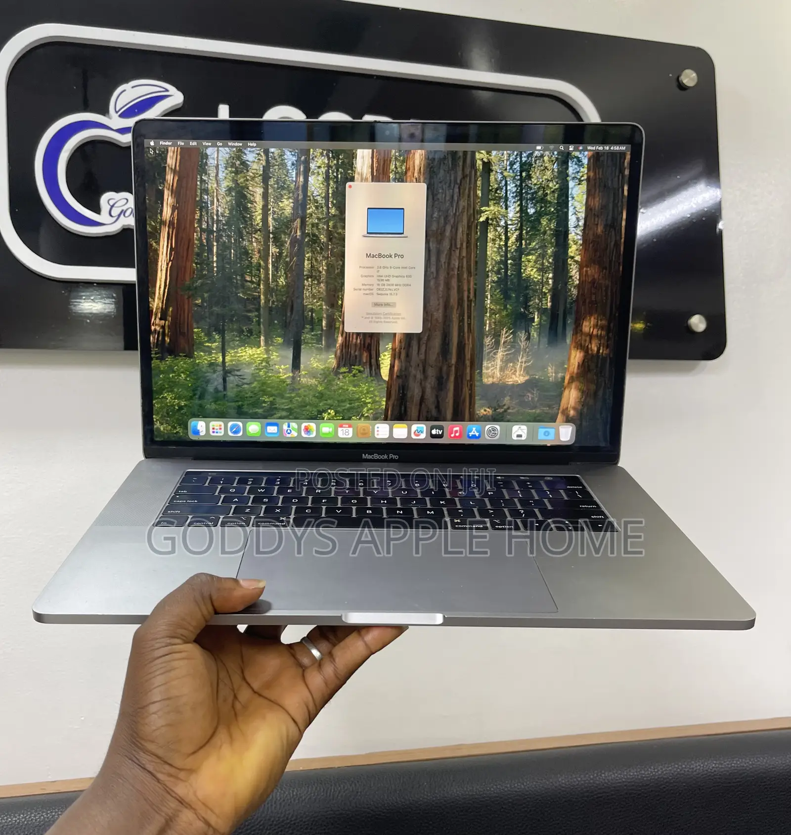 Laptop Apple MacBook Pro 2019 16GB Intel Core i7 SSD 256GB