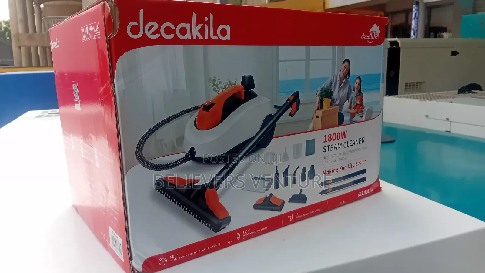 Decakila 1800w Steam Cleaner With Accessories
