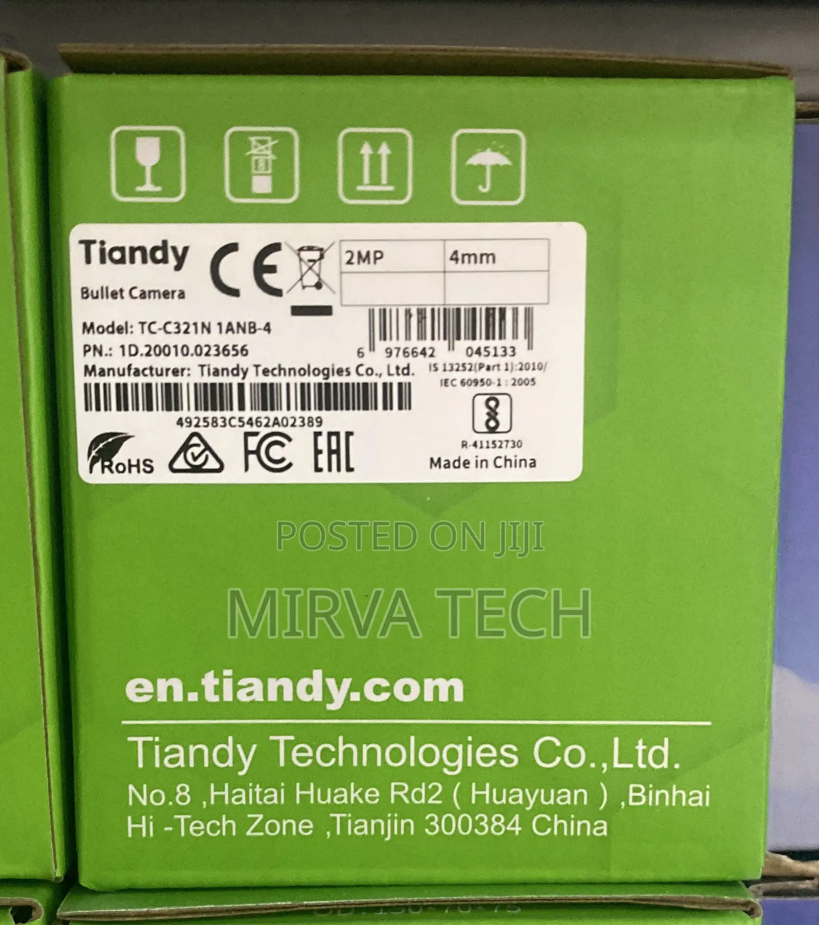 Tiandy 2mp Color Maker Ip Network Camera With Audio Tc-C321n