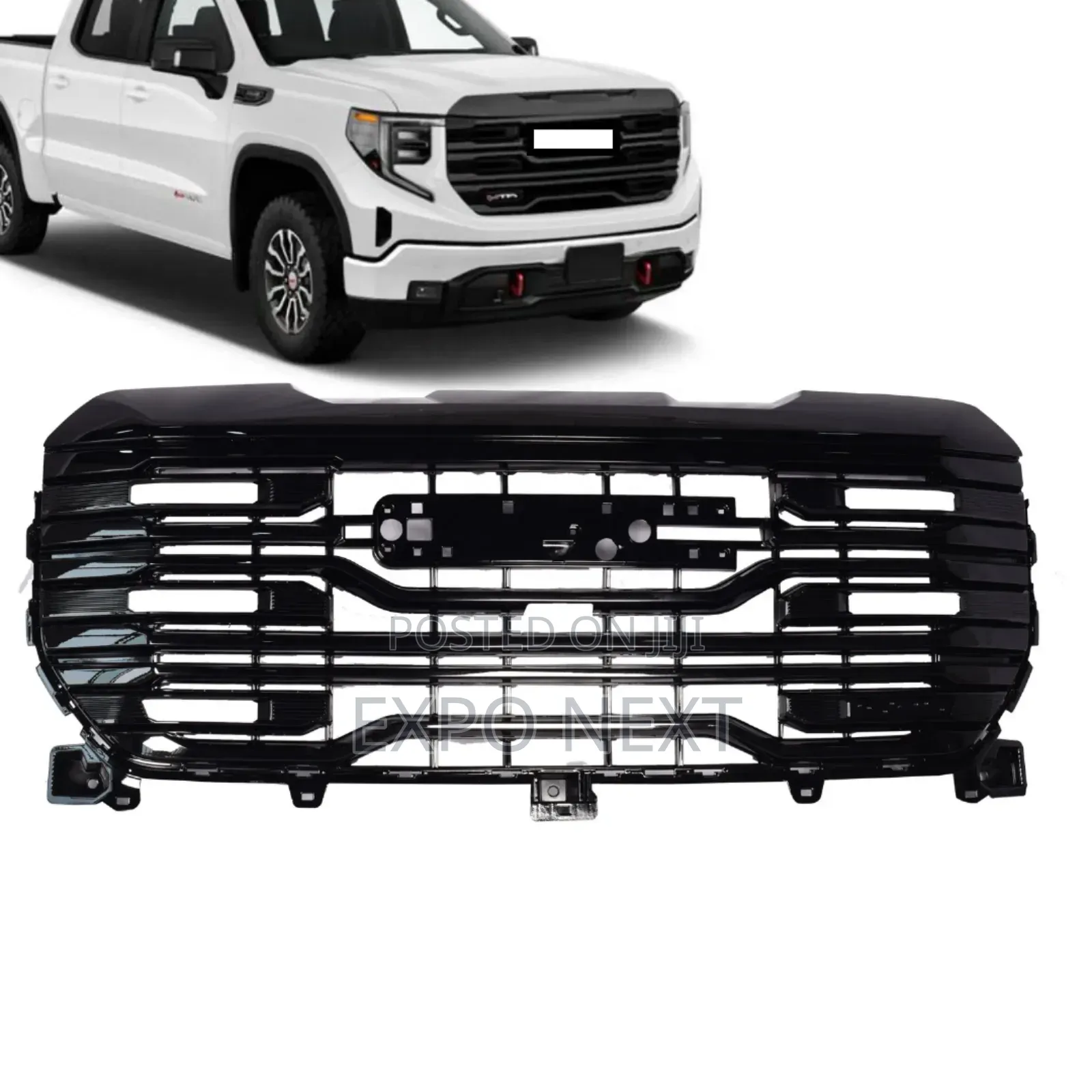 Black Front Grille For Gmc Sierra 1500 2022-2024