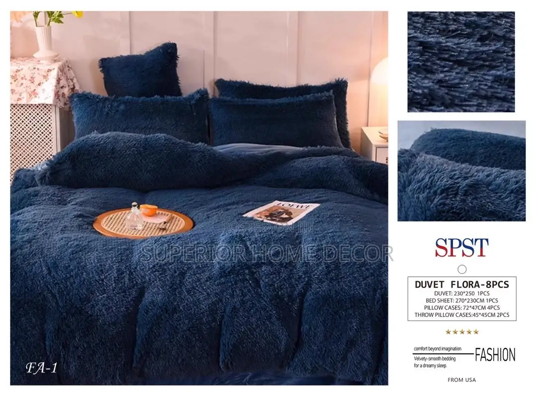 Quality Fluffy Duvet Set 8 Piece King Size