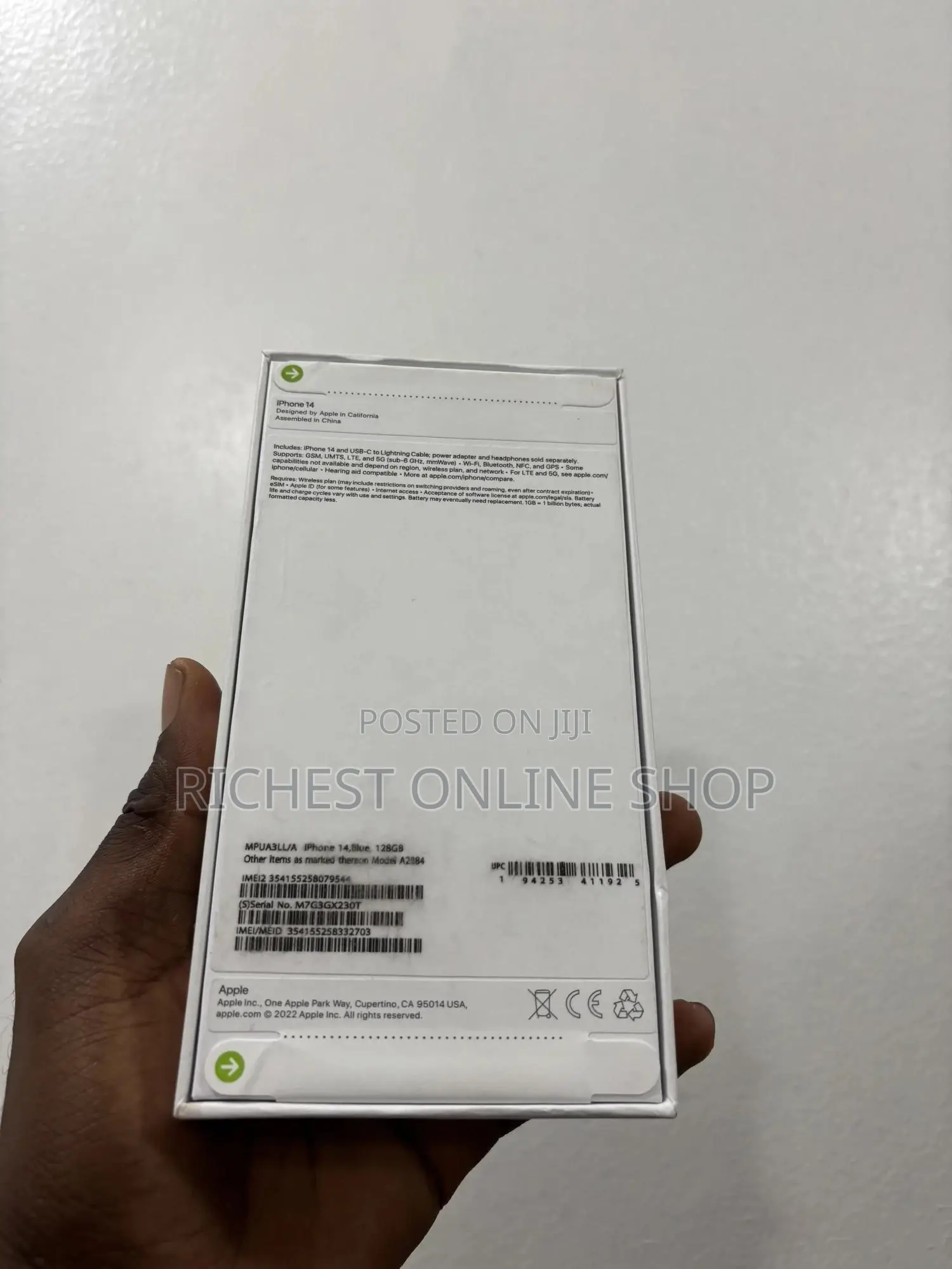 New Apple iPhone 14 256 GB Blue