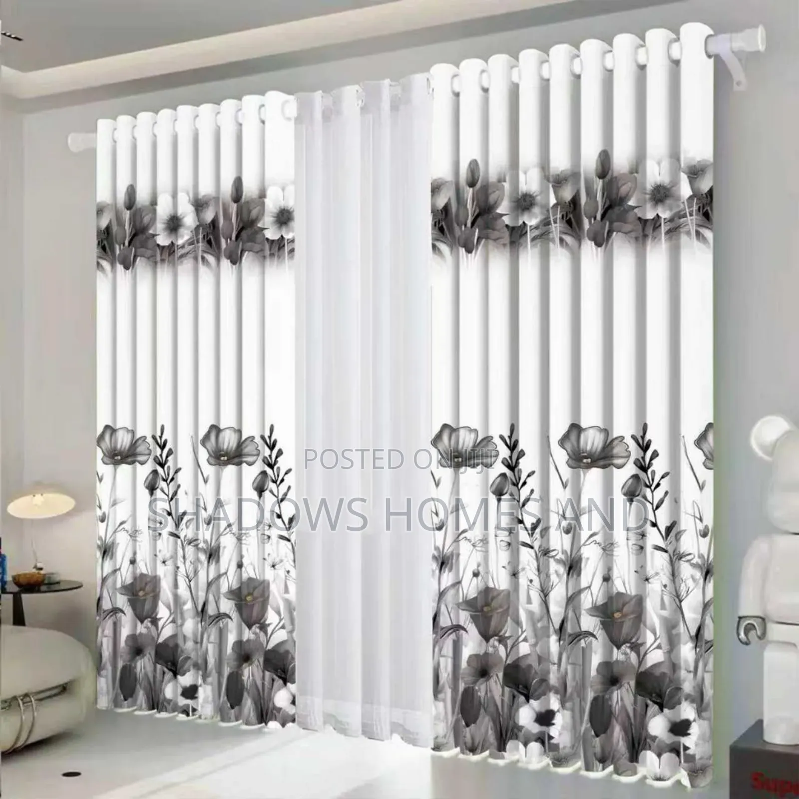 3pcs Set Curtains