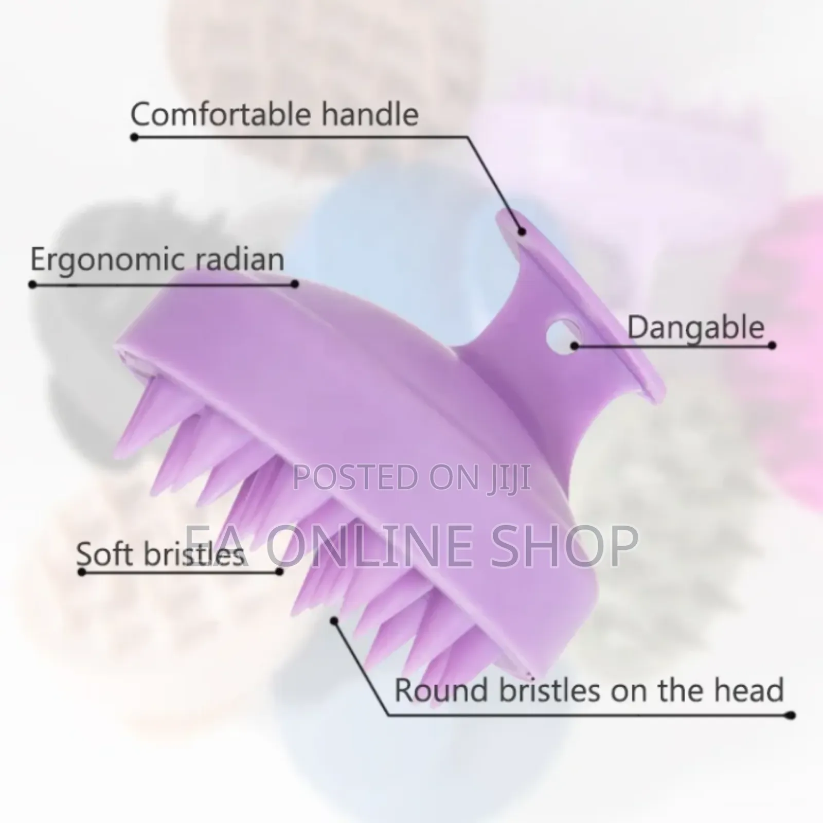 Silicone Brush Scalp Massage Hair Salon Washing Animals Cleaning