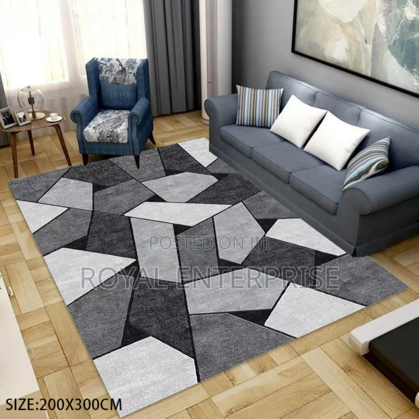 3d Crystal Velvet Carpet: Perfect for Living Room ( 200/300cm