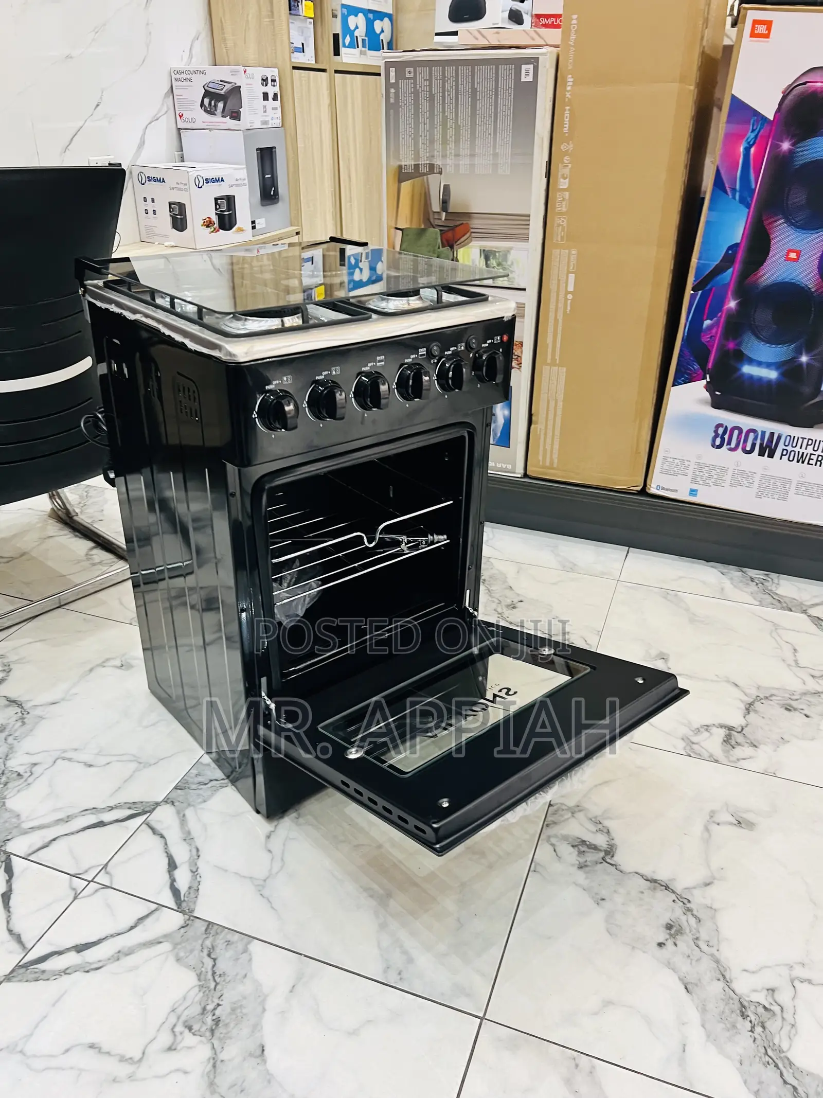 Newly in Stock Ailyons 50x50 3 Gas With 1 Electric Cooker(Black) 