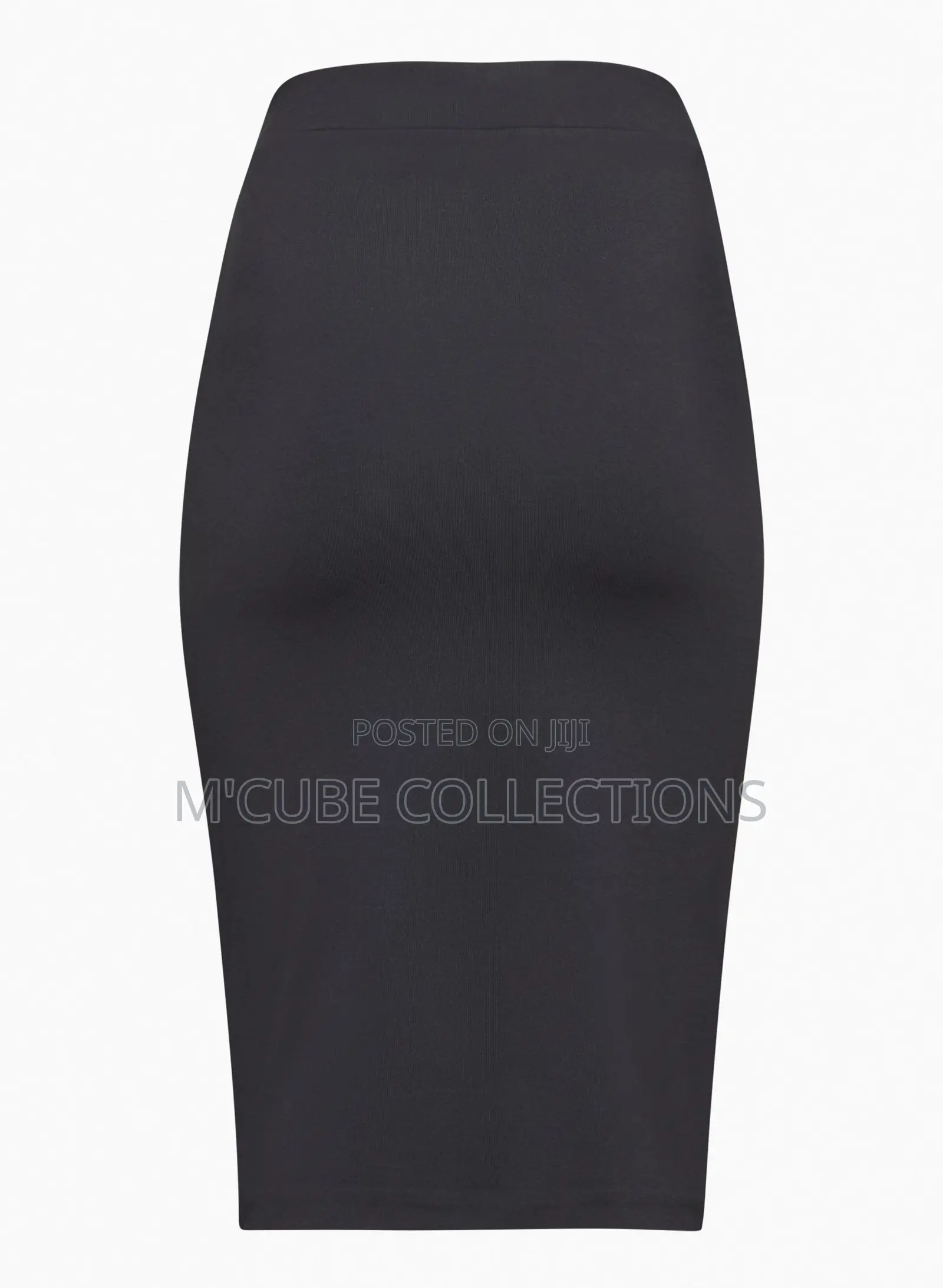 Classic Black Pencil Midi Skirt