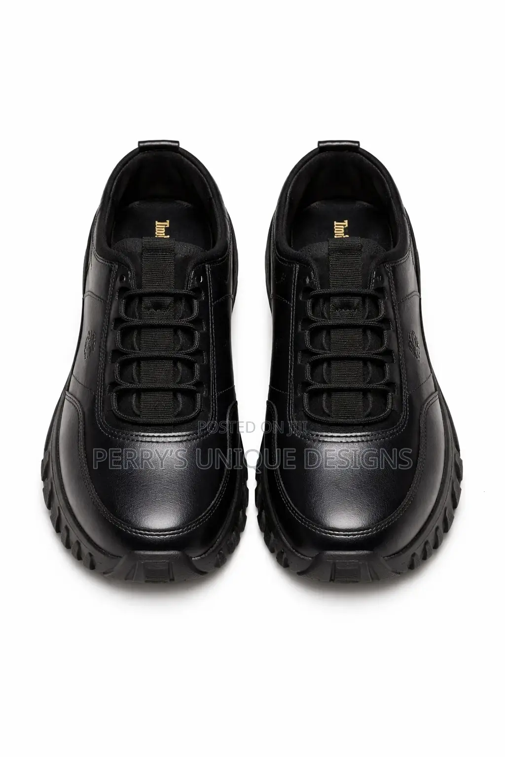 Executive Rugged Black Leather Sneakers – Premium Comfort Edition