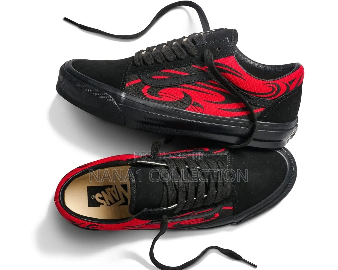 Vans Premium Old Skool Flame Black Red