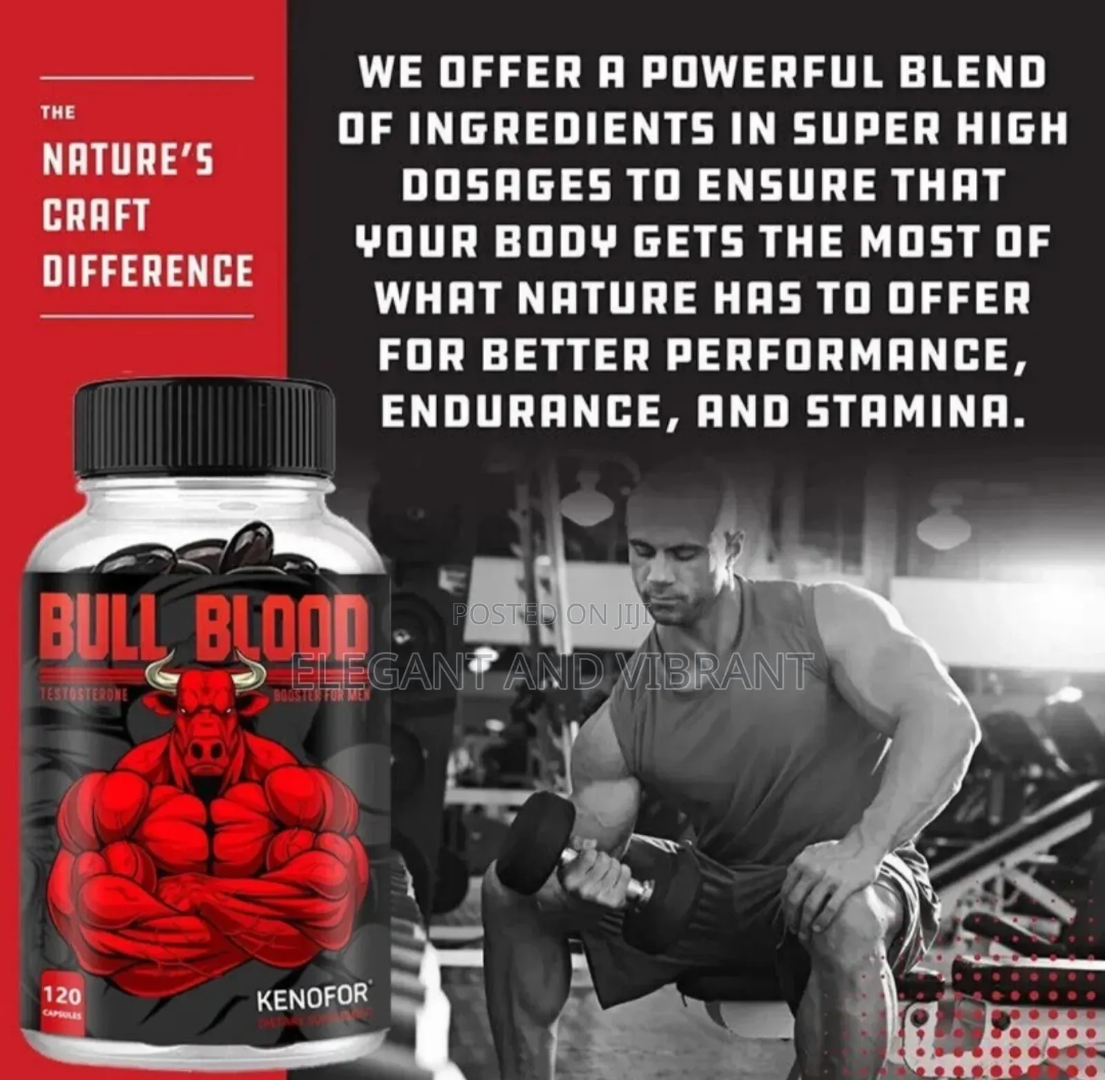 Bull Blood -testosteron Booster, Enhance Male Sexual Health Muscle