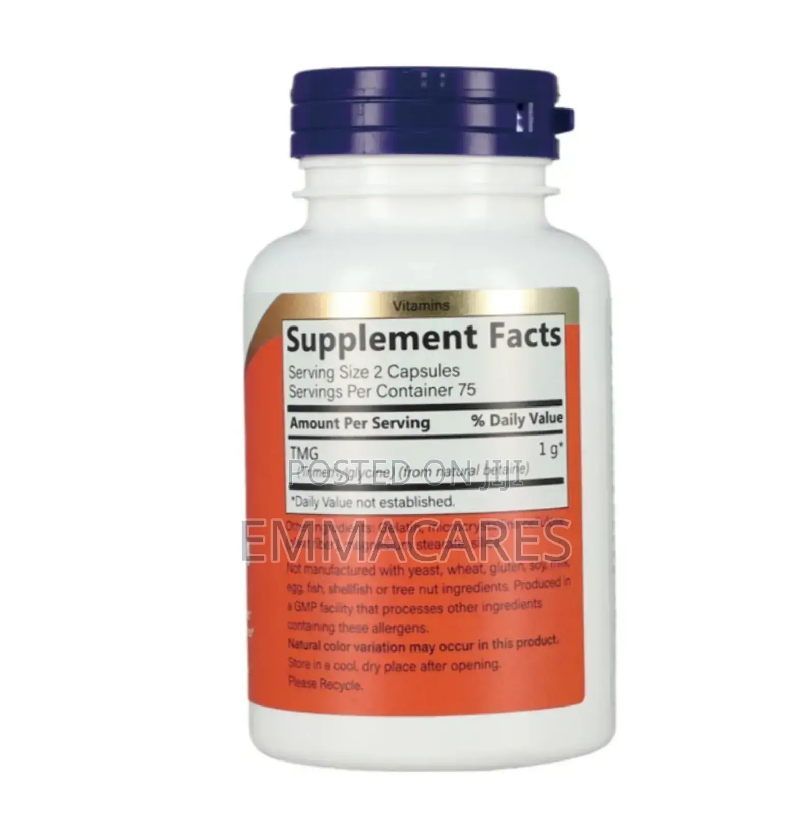Trimethylglycine (Tmg) Betaine 500mg