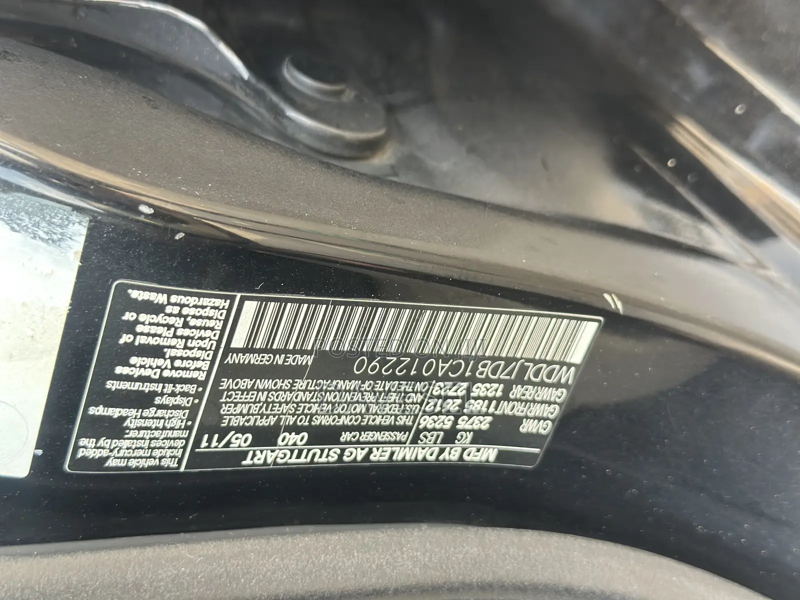 Mercedes-Benz E300 2011 Black
