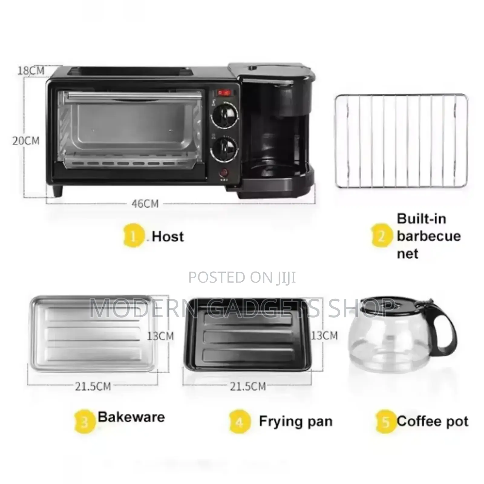 Oven + Frying Pan + Coffee Maker