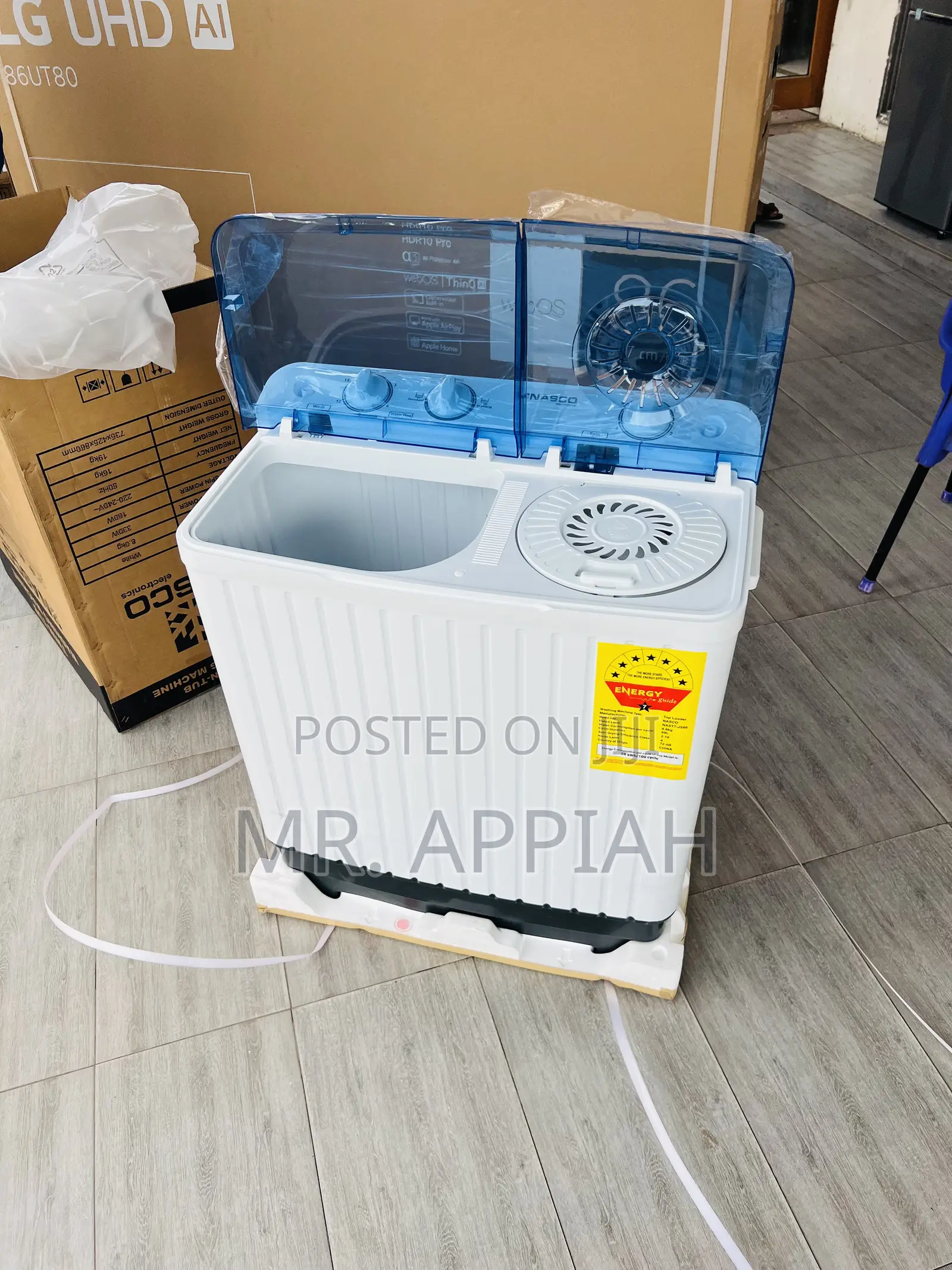 Purchase Original Nasco Nastt-Js80 8kg Semi-Automatic Washing Machine.