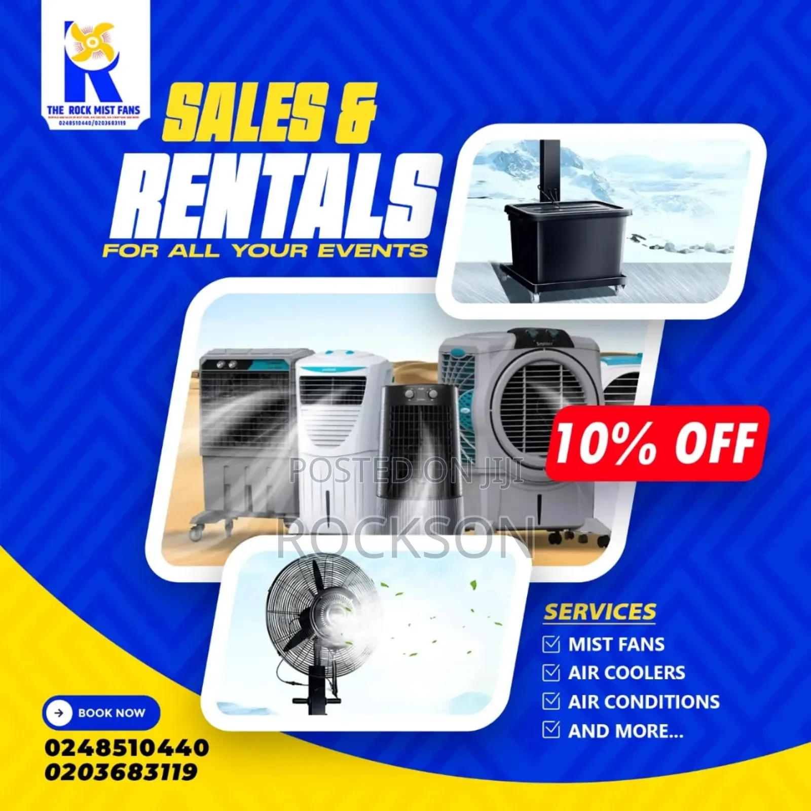 Air Cooler for Rent and Sale