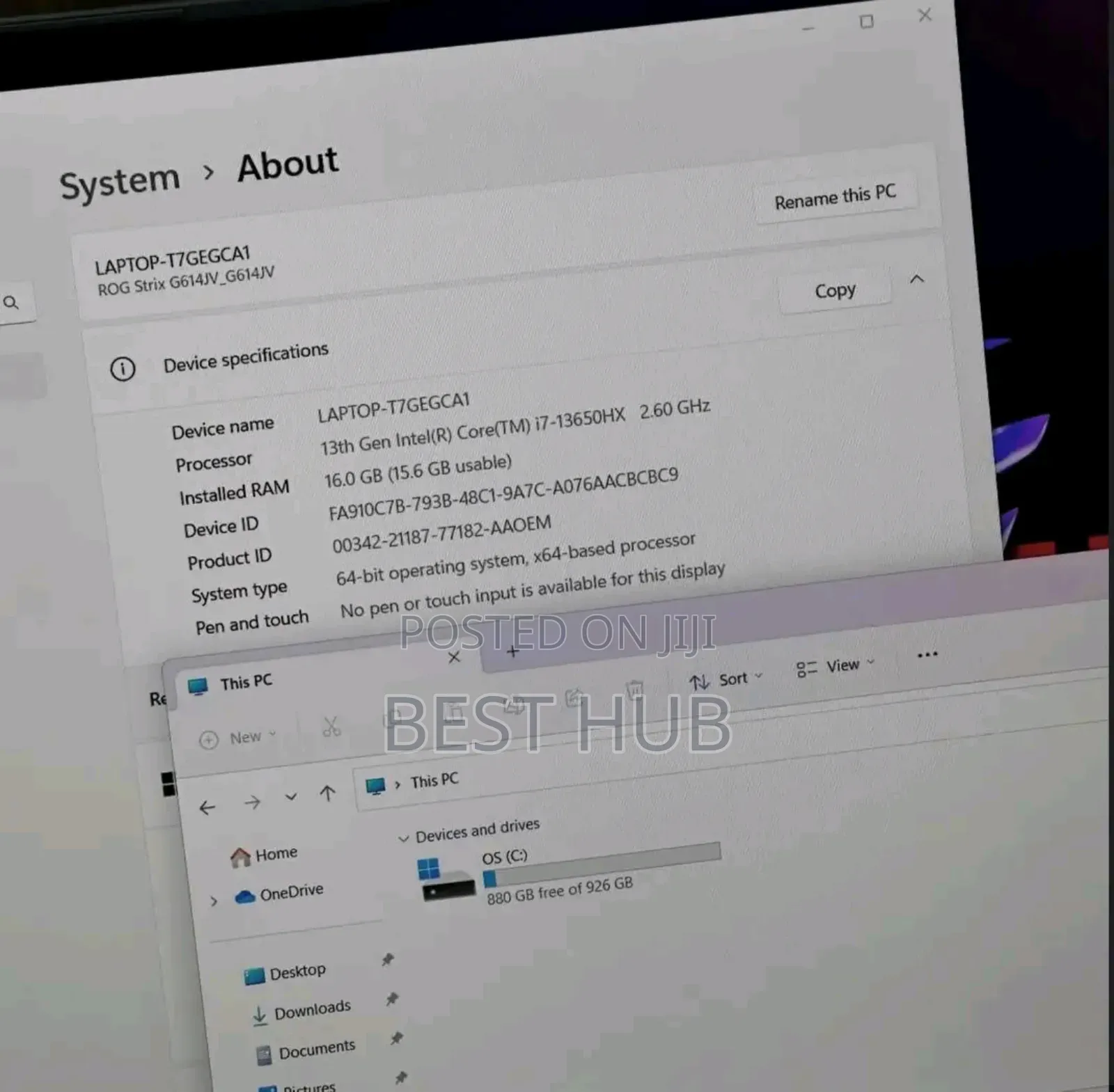 New Laptop Asus ROG Strix G16 G614 16GB Intel Core i7 SSD 1T