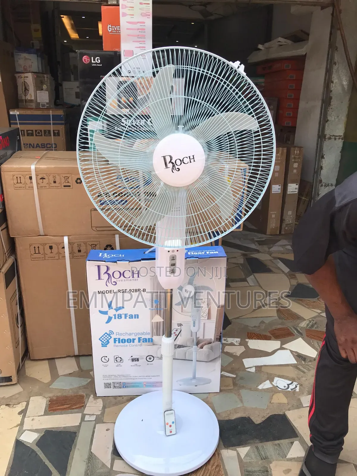 Origional Roch Rechargeable Fan 12hrs